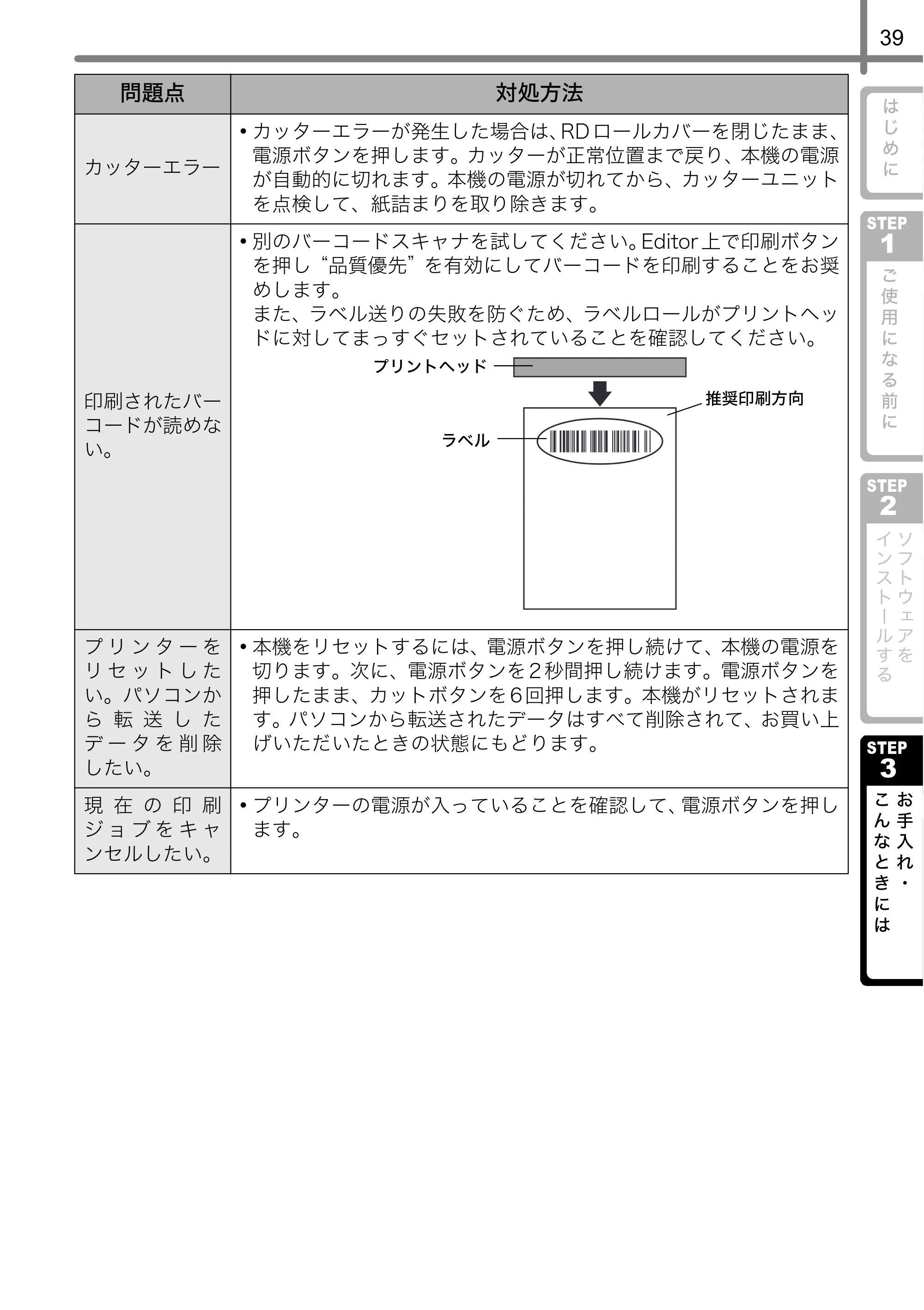 ブラザー TD-4000 / TD-4100N 取扱説明書 — 原本ページ — 40ページ