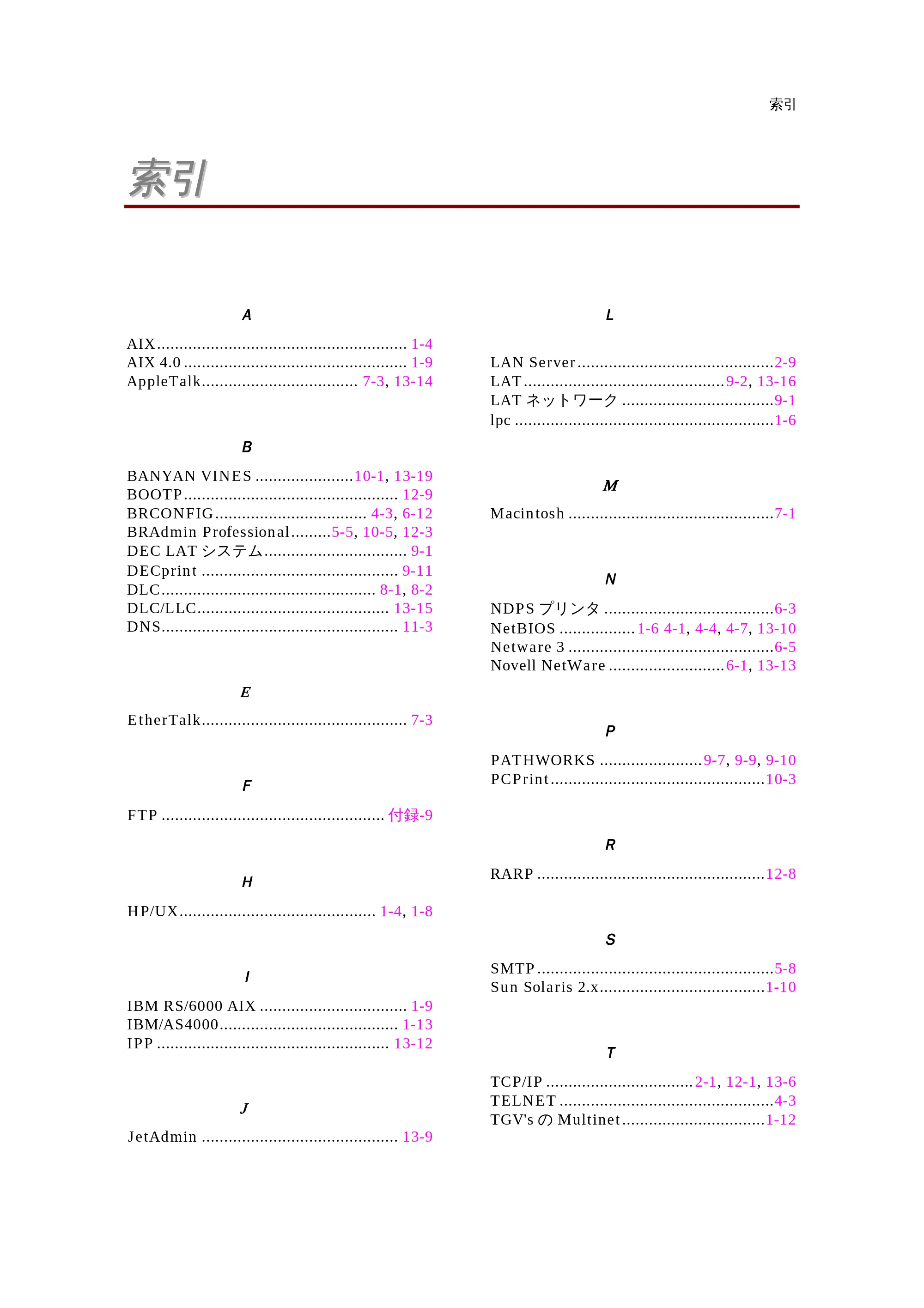 ブラザー HL-1440 / HL-1470N / HL-1650 ネットワーク取扱説明書 — nwusr_idx — 原本ページ — 162ページ