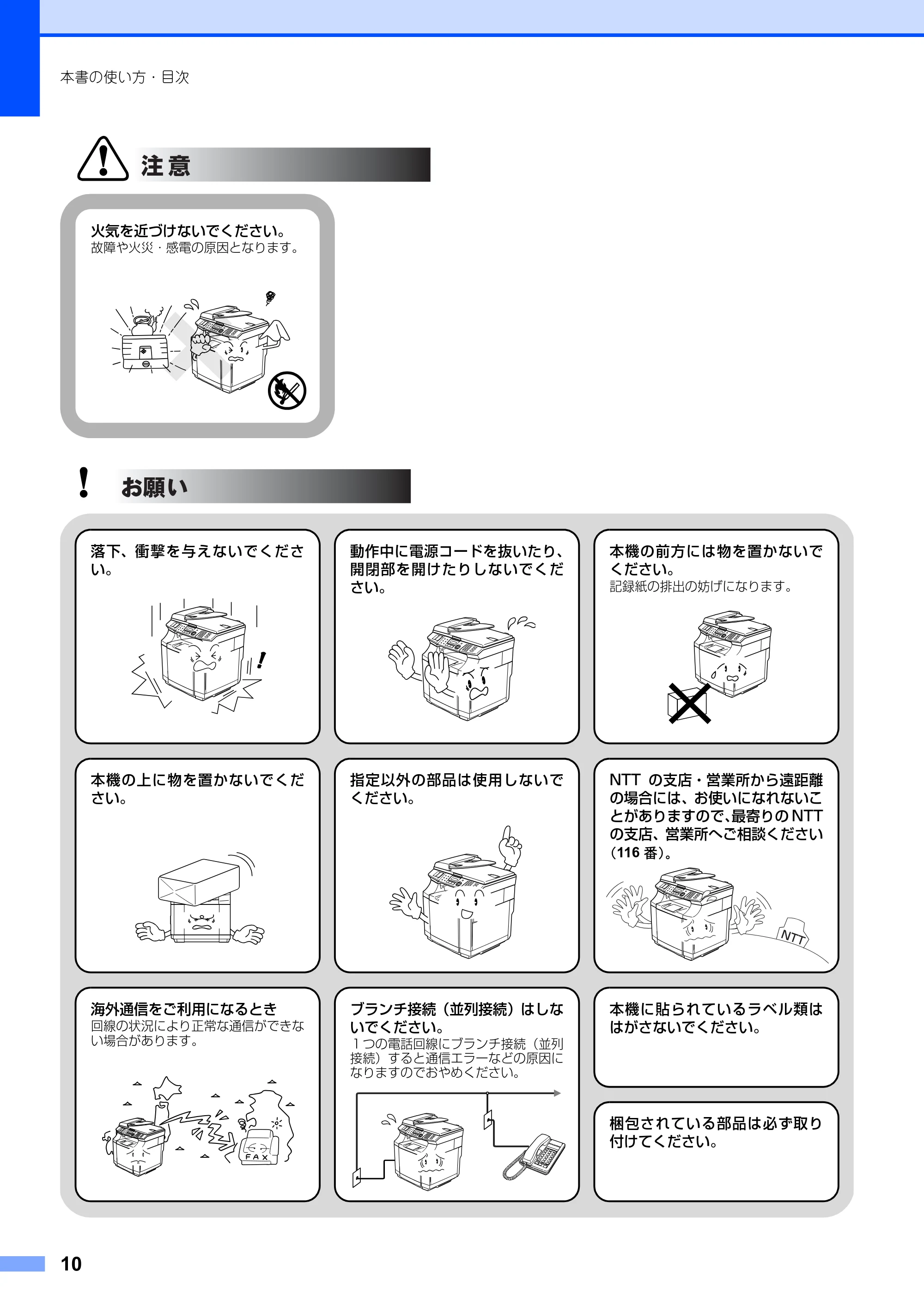 ブラザー MFC-9420CN 取扱説明書(本体) — 原本ページ — 10ページ