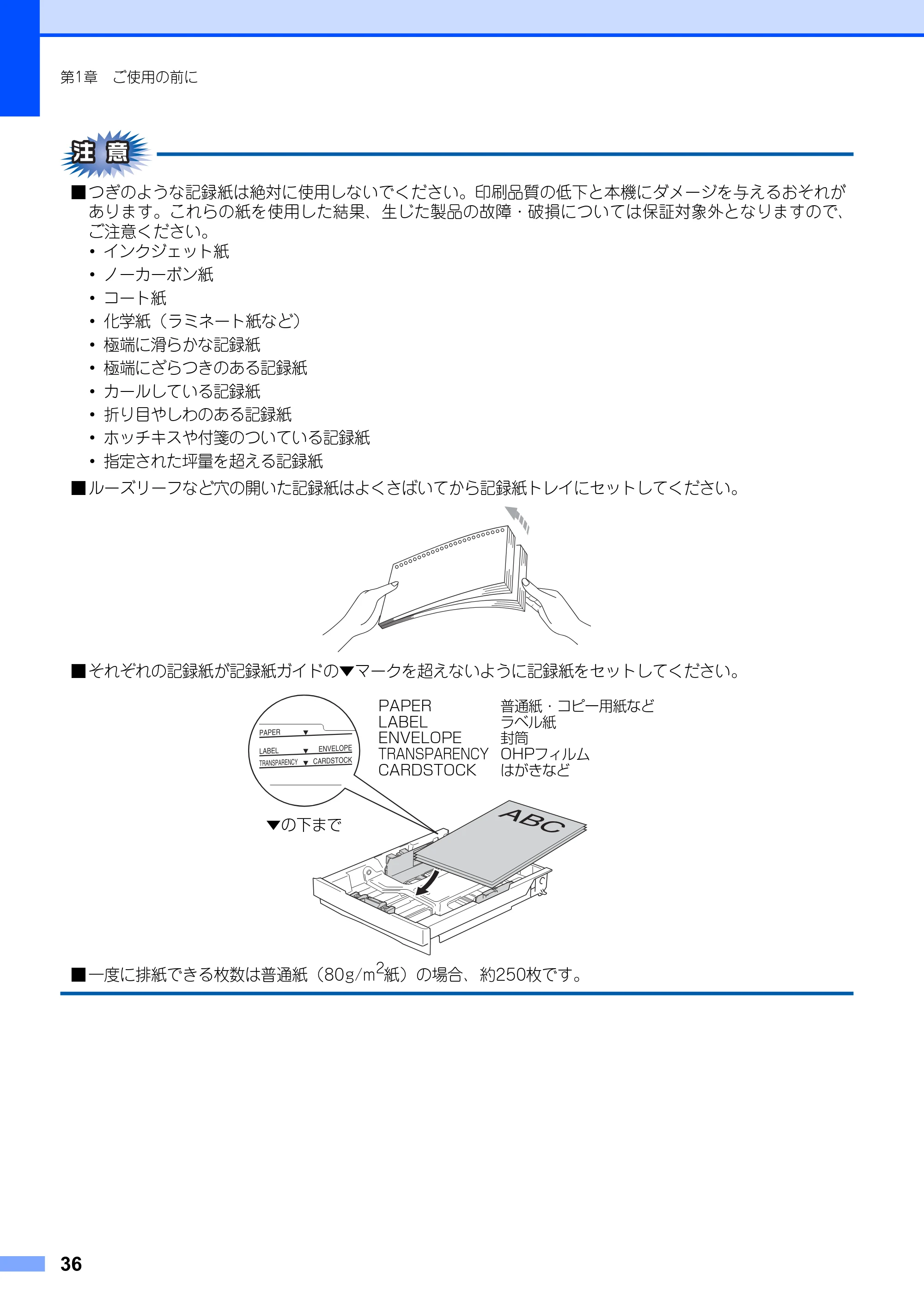 ブラザー MFC-9420CN 取扱説明書（本体） — 原本ページ — 36ページ