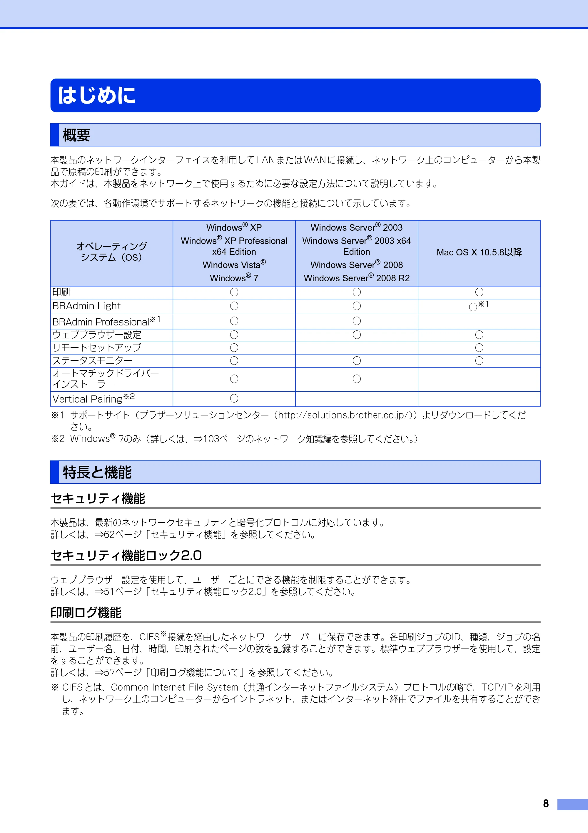 ブラザー HL-6180DW / HL-5450DN ユーザーズガイド ~ネットワーク編~ — はじめに — 原本ページ — 9ページ