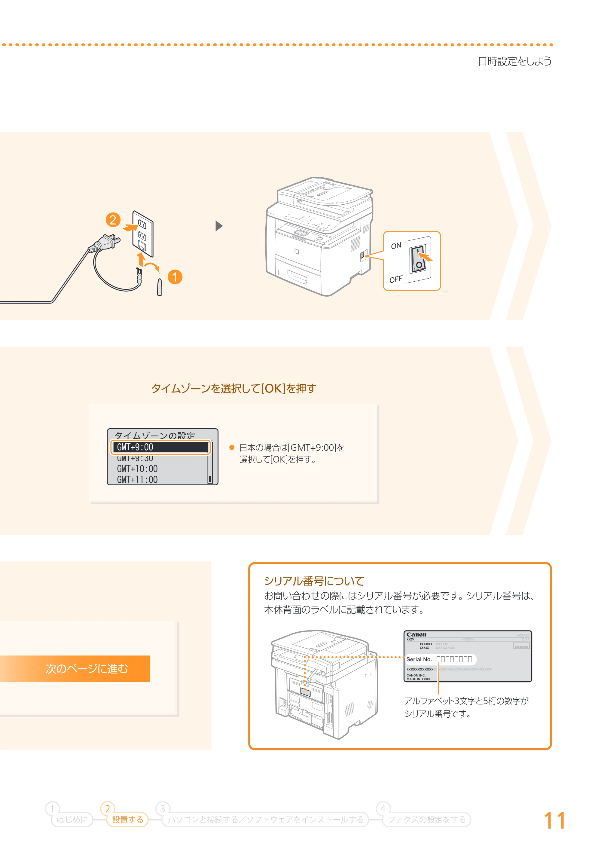 キヤノン MF6880dw かんたん設置ガイド 2013年9月5日更新(PDF:18.9MB) — 原本ページ — 11ページ
