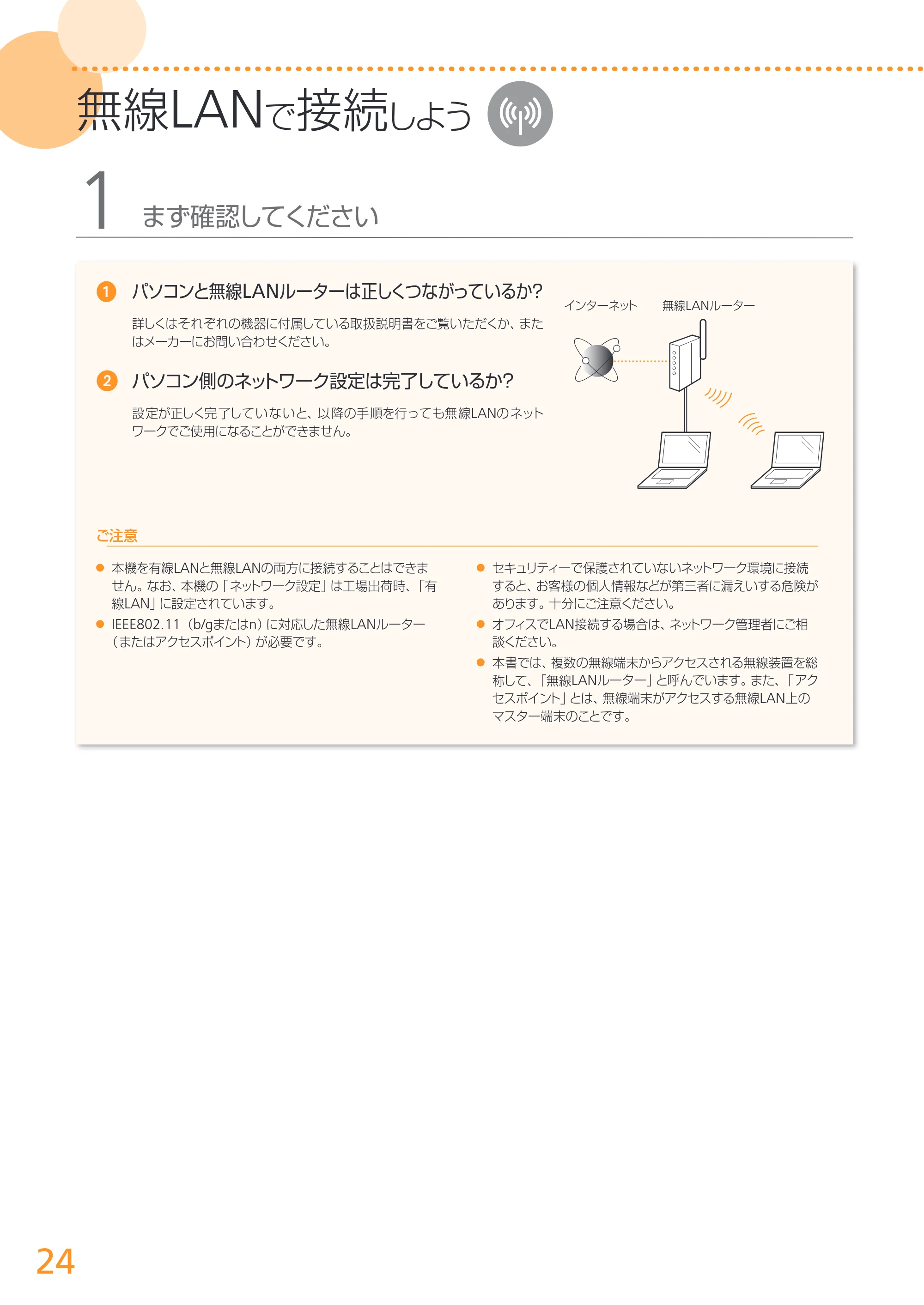 キヤノン MF6880dw かんたん設置ガイド 2013年9月5日更新（PDF：18.9MB） — 原本ページ — 24ページ