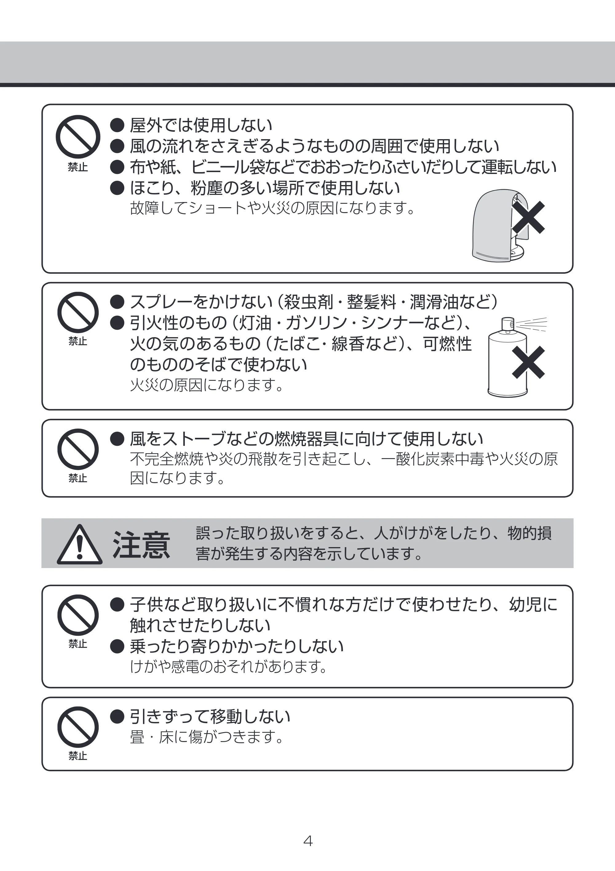 アイリスオーヤマ PCF-C15 取扱説明書 — 原本ページ — 4ページ