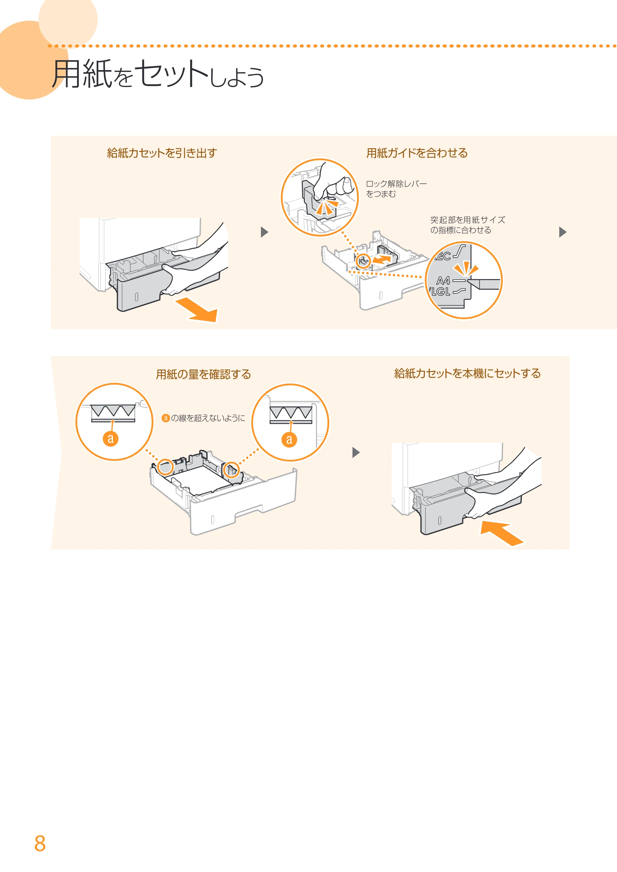 キヤノン MF511dw かんたん設置ガイド 2017年8月3日更新(PDF:16.1MB) — 原本ページ — 8ページ