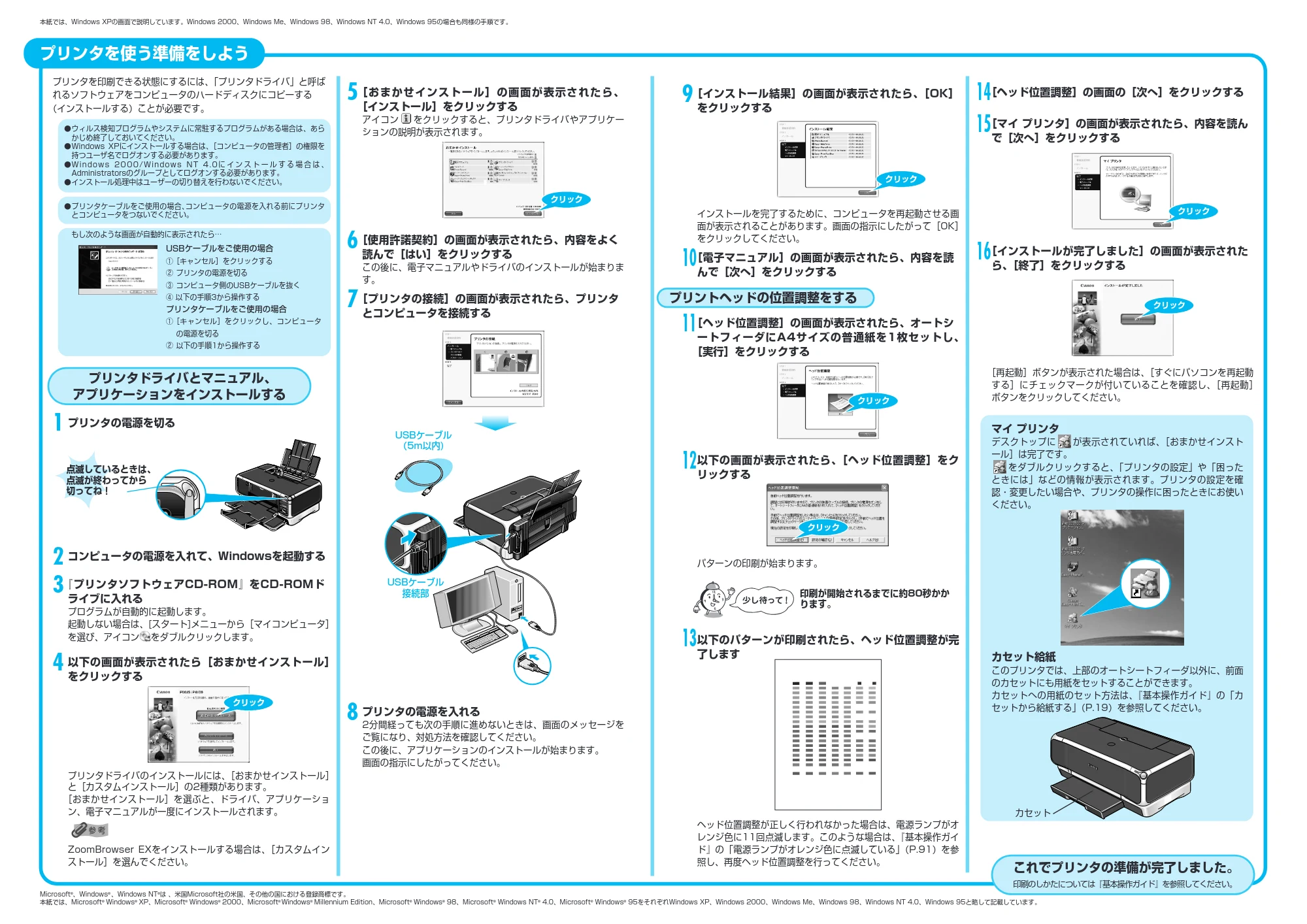 キヤノン PIXUS iP4100 かんたんスタートガイド (Windows版) (PDF形式/2.8Mバイト) — 原本ページ — 2ページ