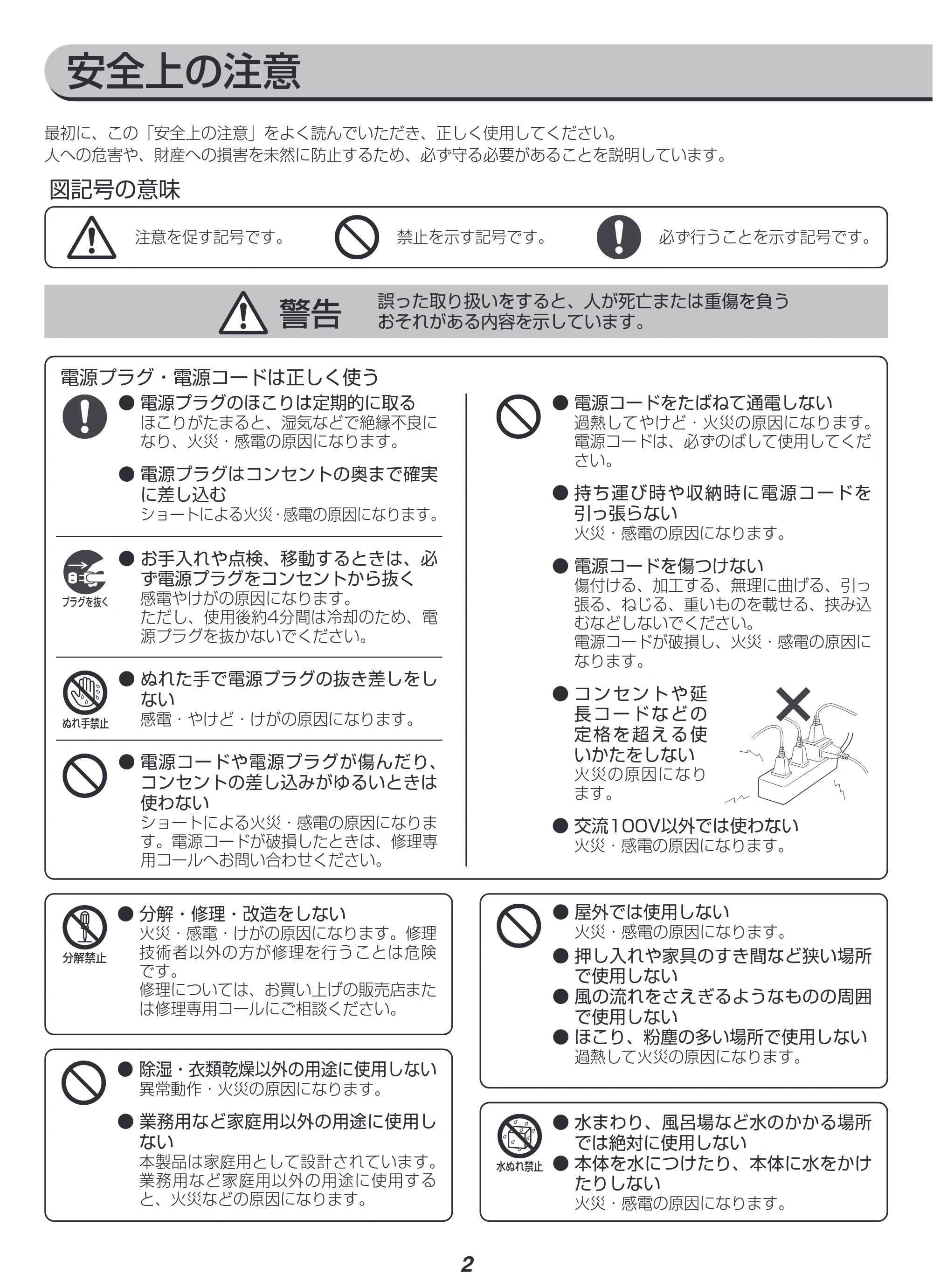 アイリスオーヤマ KIJC-J56 取扱説明書 — 原本ページ — 2ページ
