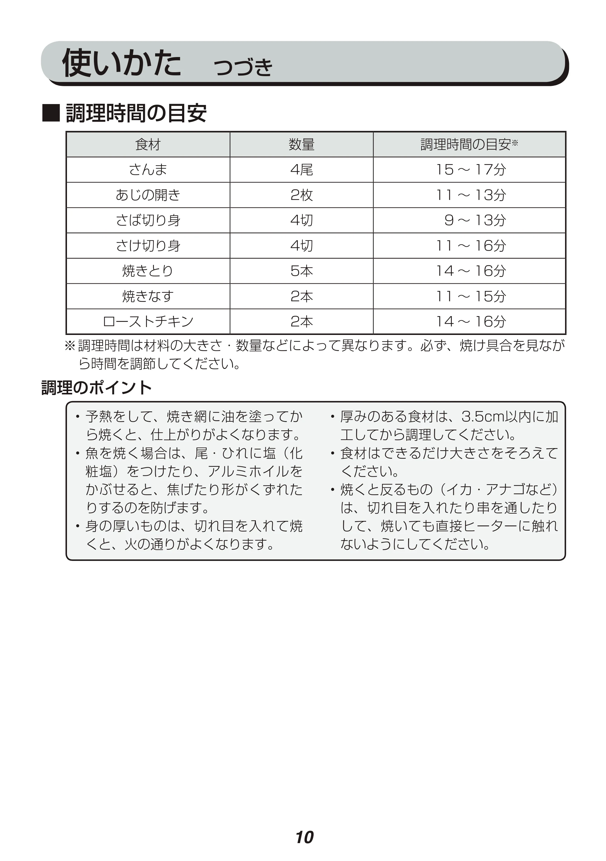 アイリスオーヤマ EMT-1101 取扱説明書 — 原本ページ — 10ページ
