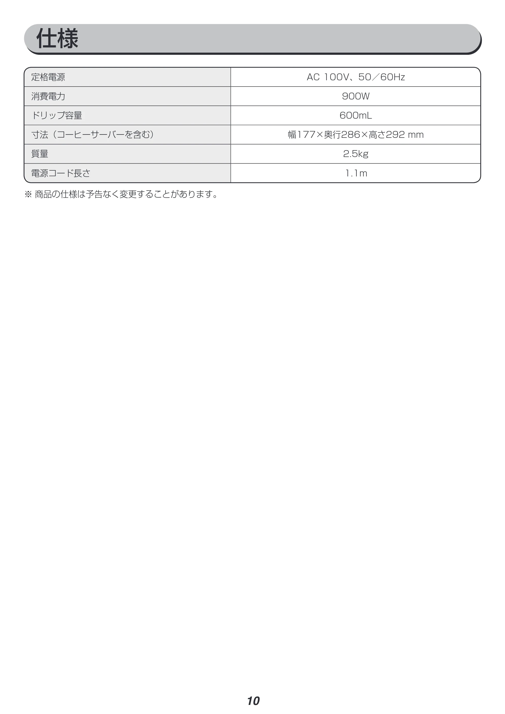 アイリスオーヤマ IAC-A600 取扱説明書 — 原本ページ — 10ページ