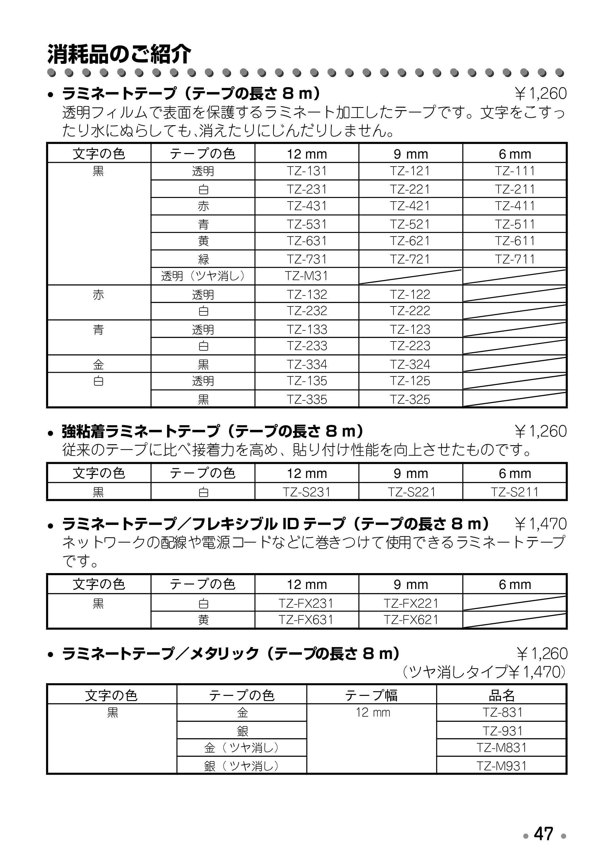 ブラザー PT-170 取扱説明書 通常版 — 原本ページ — 49ページ