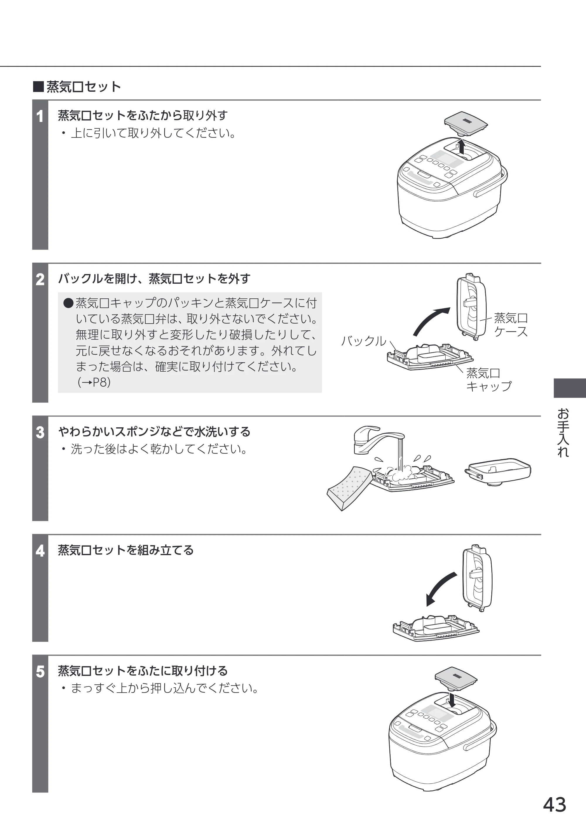 アイリスオーヤマ KRC-ICA50 取扱説明書 — 原本ページ — 43ページ