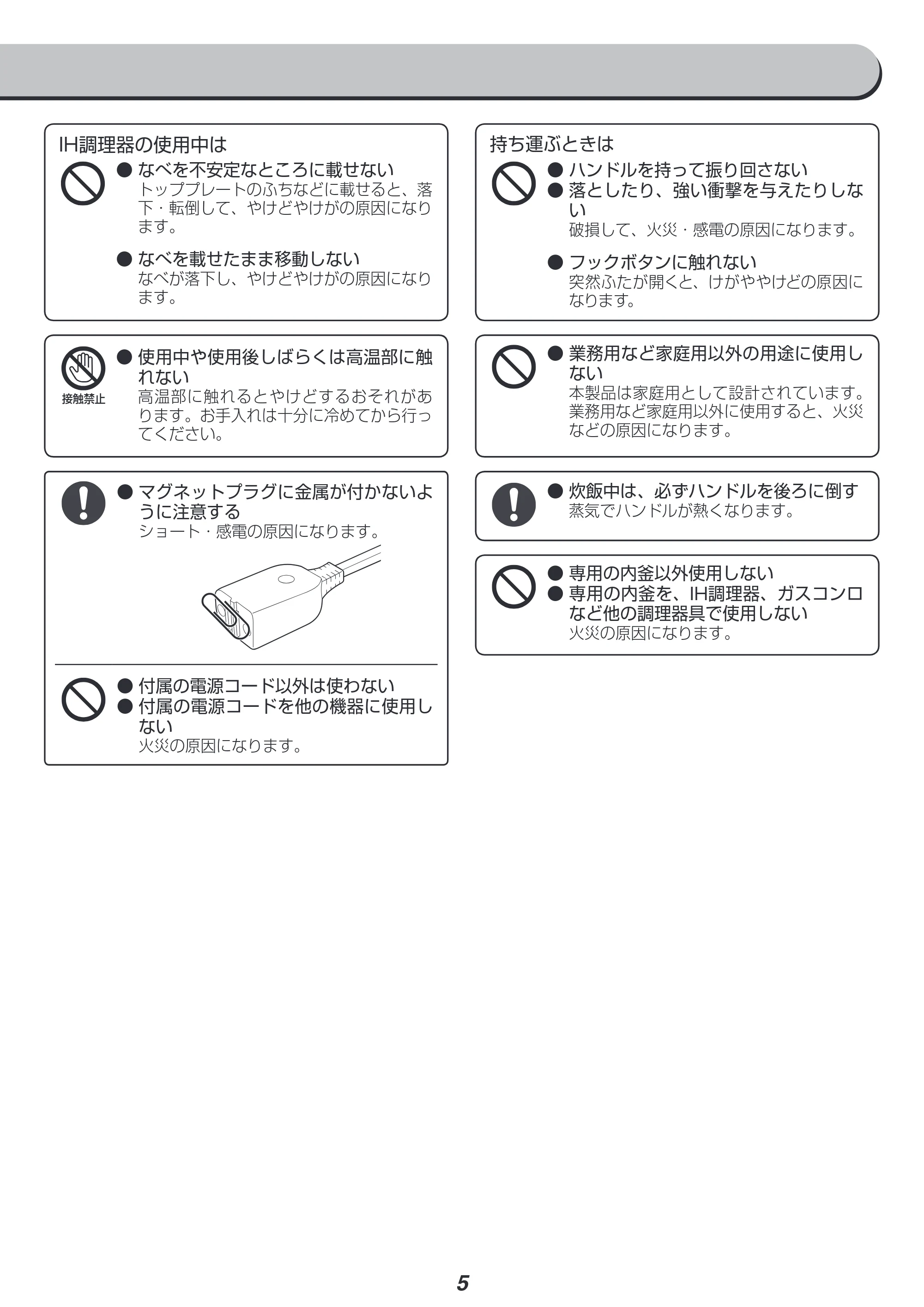 アイリスオーヤマ RC-IA31 取扱説明書 — 原本ページ — 5ページ