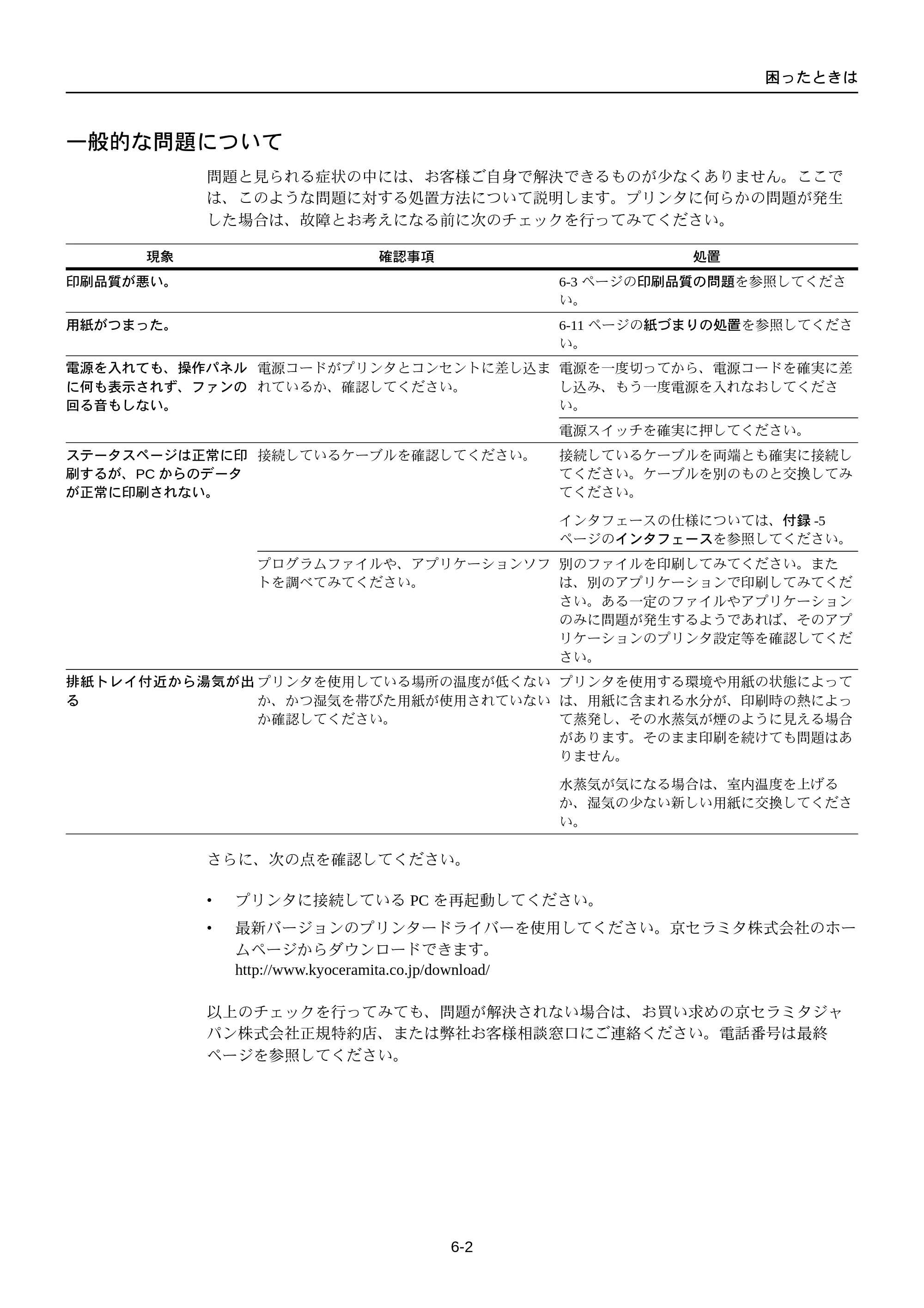京セラ FS-C5250DN FS-C5250DN 使用説明書 — 一般的な問題について — 原本ページ — 180ページ