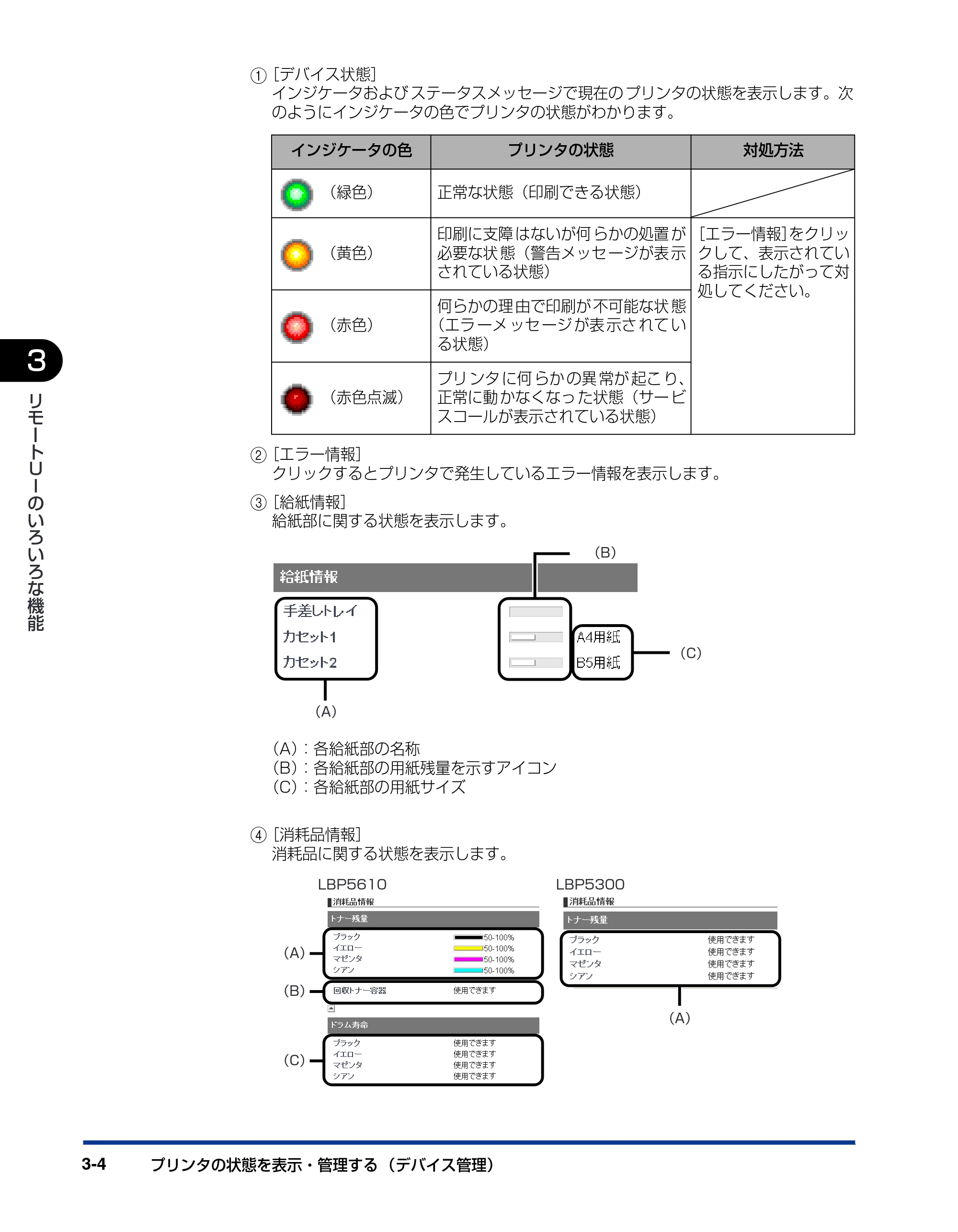 キヤノン LBP5610 リモートUIガイド 2007年12月12日掲載 (PDF形式/1.27Mバイト) — 原本ページ — 21ページ