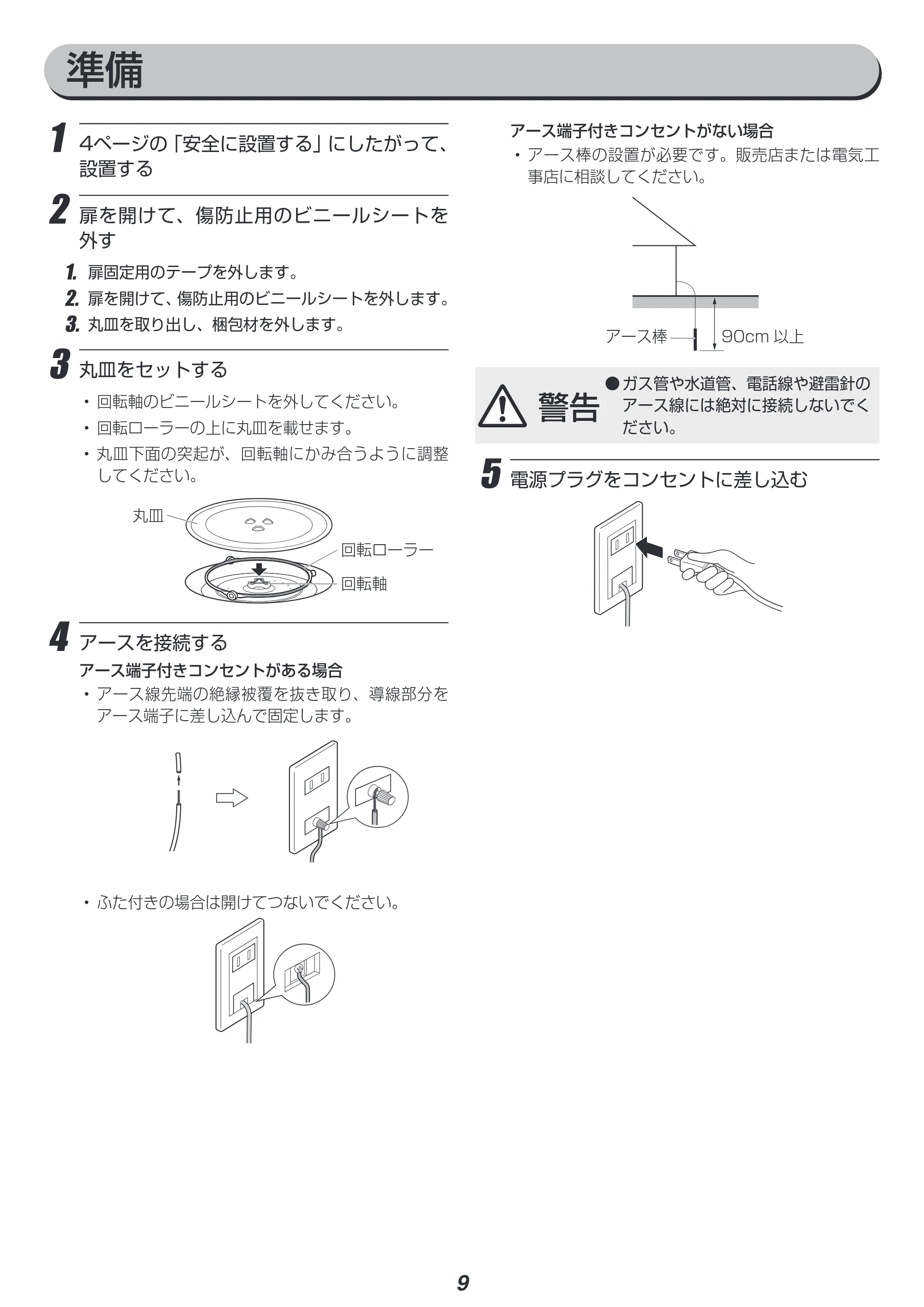 アイリスオーヤマ KMG-T177 取扱説明書 — 原本ページ — 9ページ