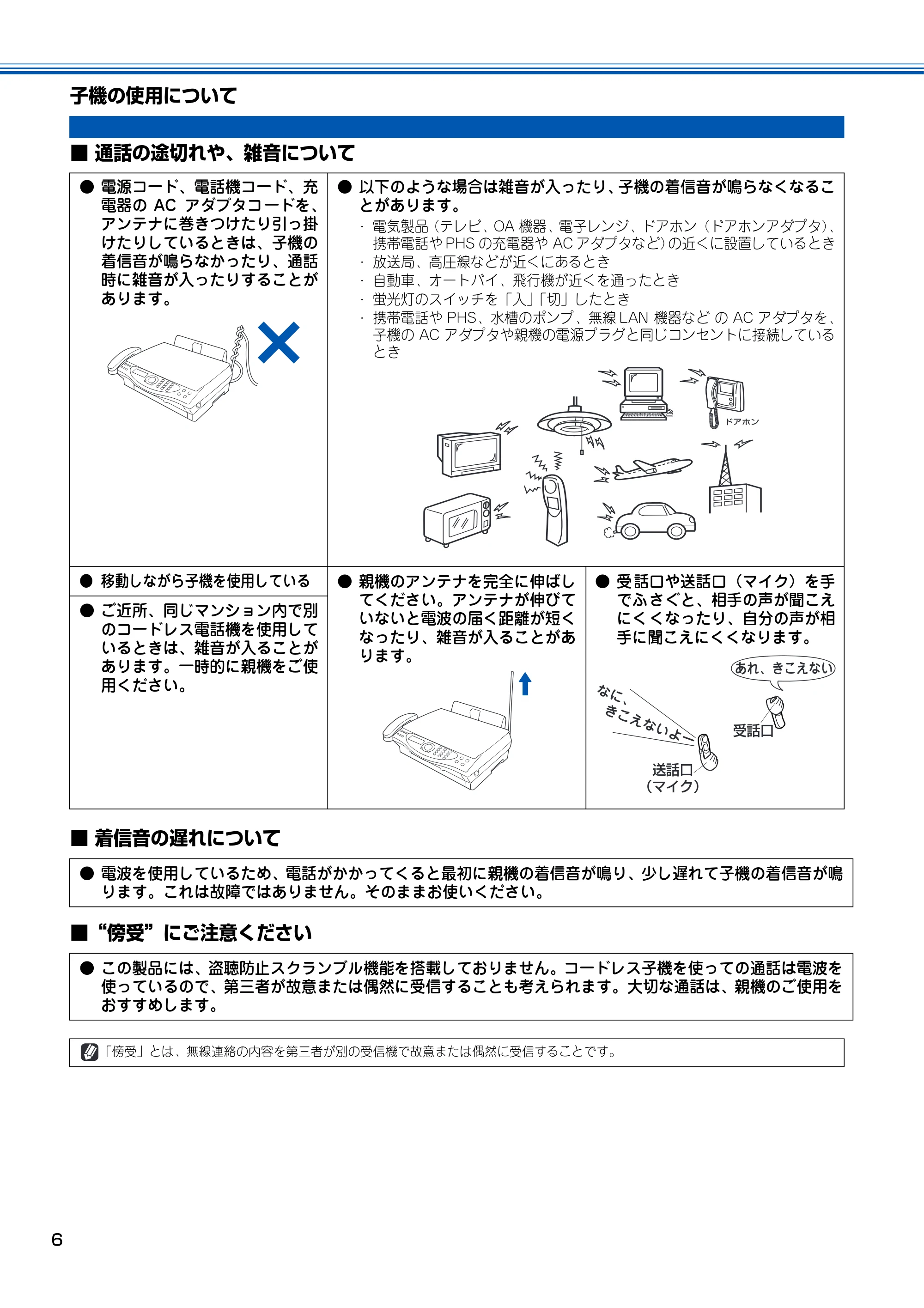 ブラザー MFC-150CL / MFC-150CLW 取扱説明書(本体) — 子機の使用について — 原本ページ — 7ページ