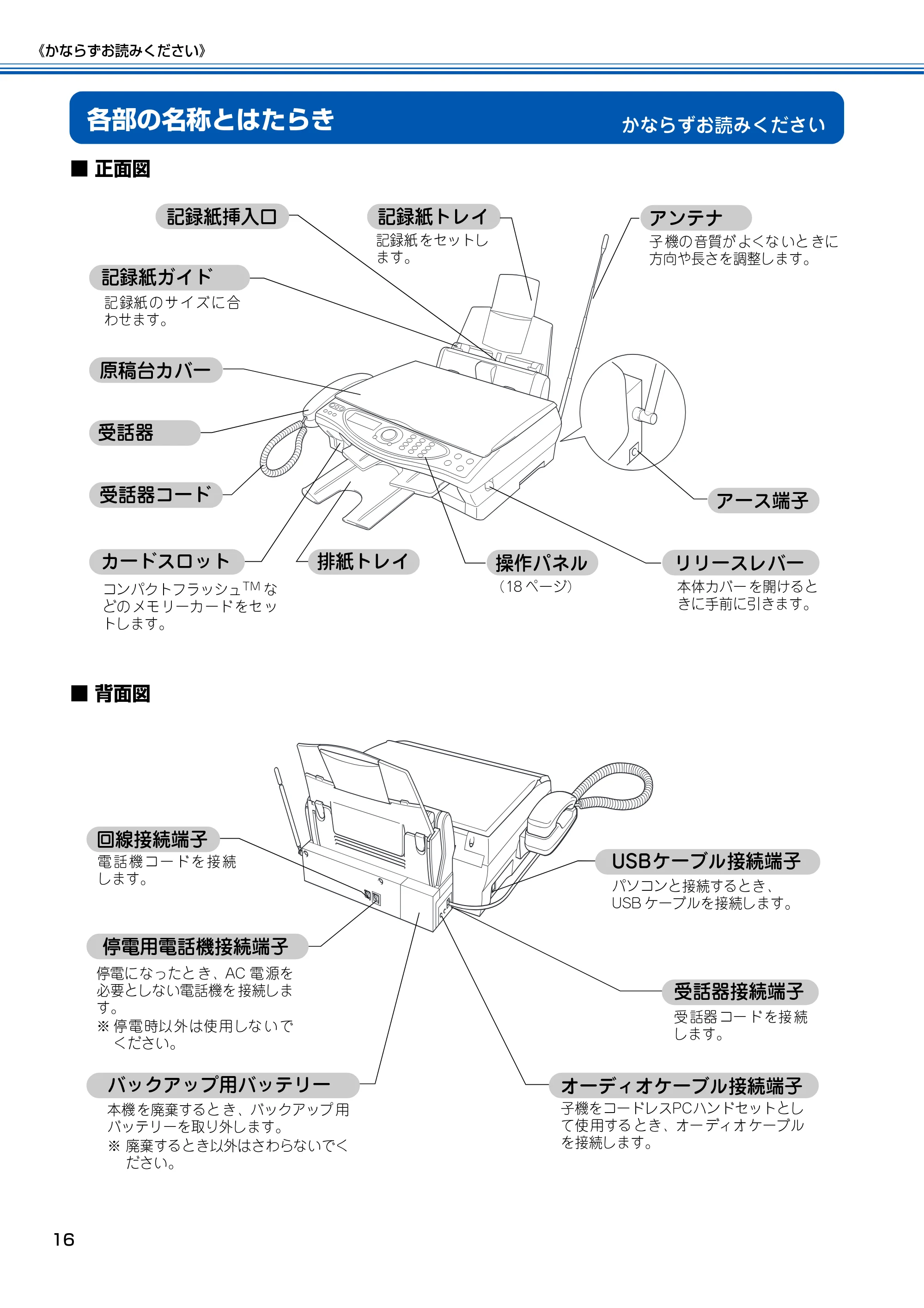 ブラザー MFC-150CL / MFC-150CLW 取扱説明書(本体) — かならずお読みください — 原本ページ — 17ページ