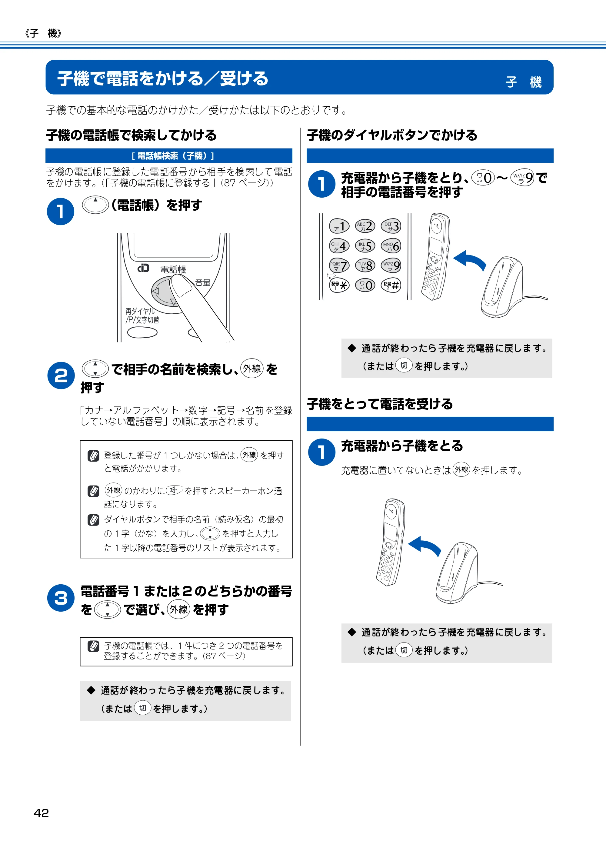 ブラザー MFC-150CL / MFC-150CLW 取扱説明書(本体) — 子 機 — 原本ページ — 43ページ