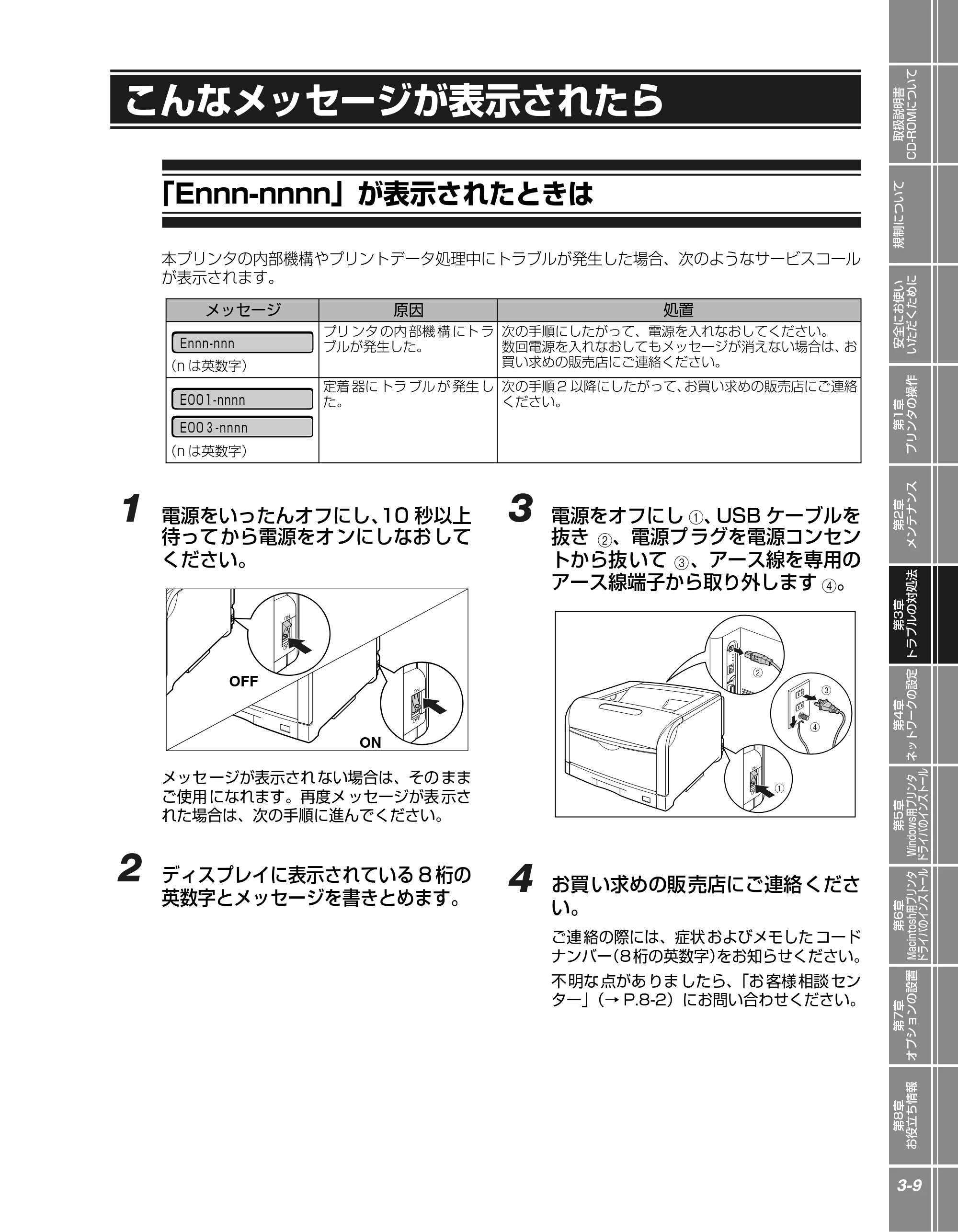 キヤノン LBP5900 かんたん操作ガイド 2006年4月18日更新 （PDF形式／7.24Mバイト） — こんなメッセージが表示されたら — 原本ページ — 85ページ