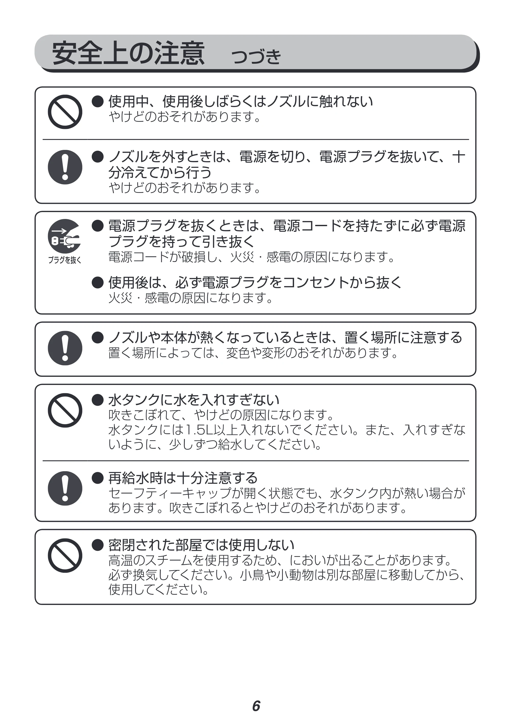 アイリスオーヤマ STM-416 取扱説明書 — 原本ページ — 6ページ