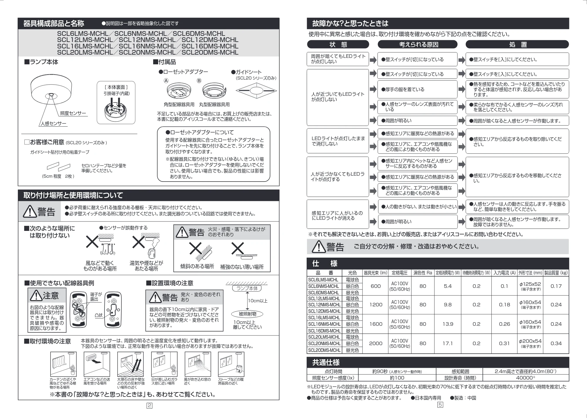 アイリスオーヤマ SCL12DMS-MCHL 取扱説明書 — 原本ページ — 2ページ