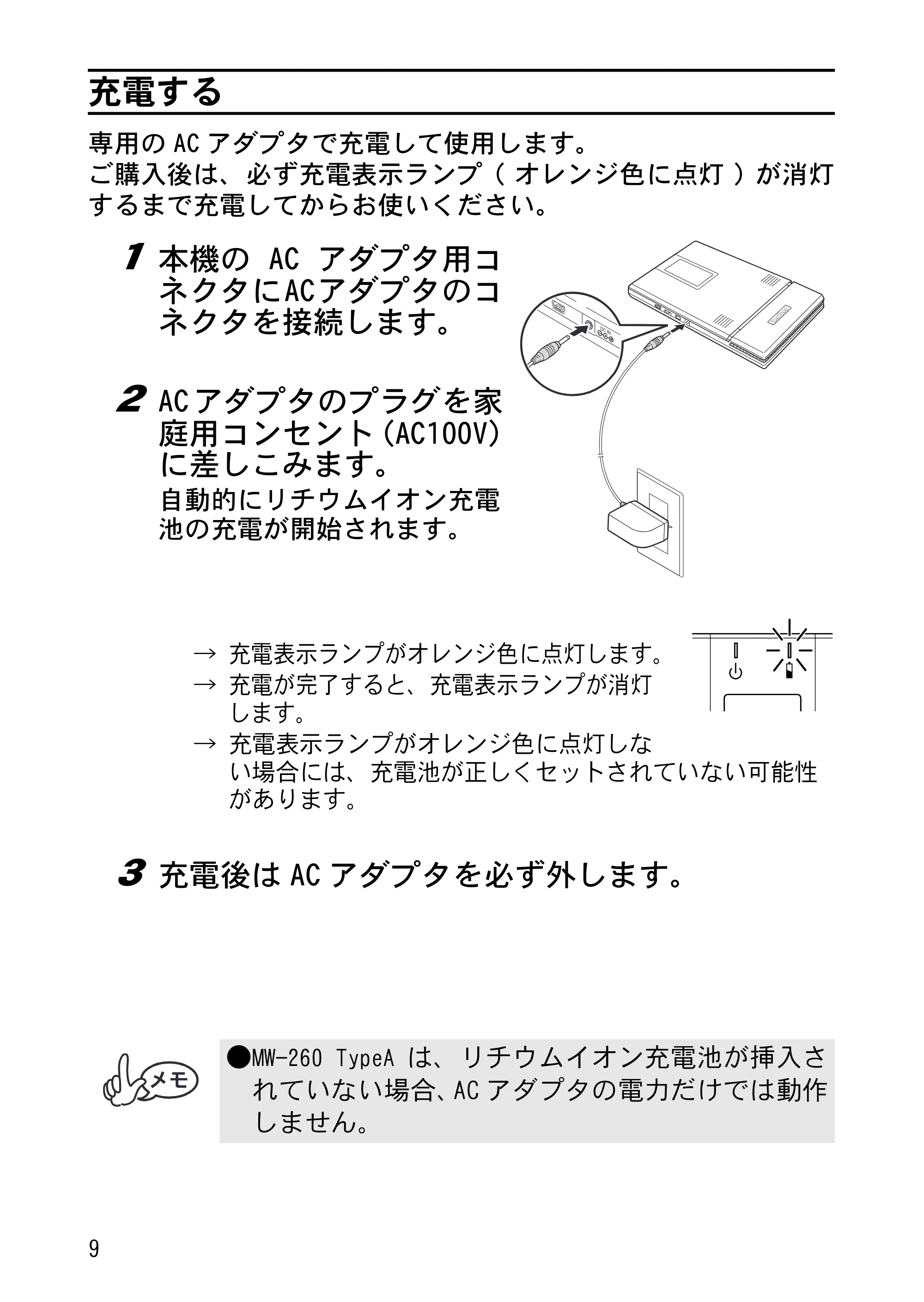 ブラザー MW-260 クイックガイド — 原本ページ — 10ページ