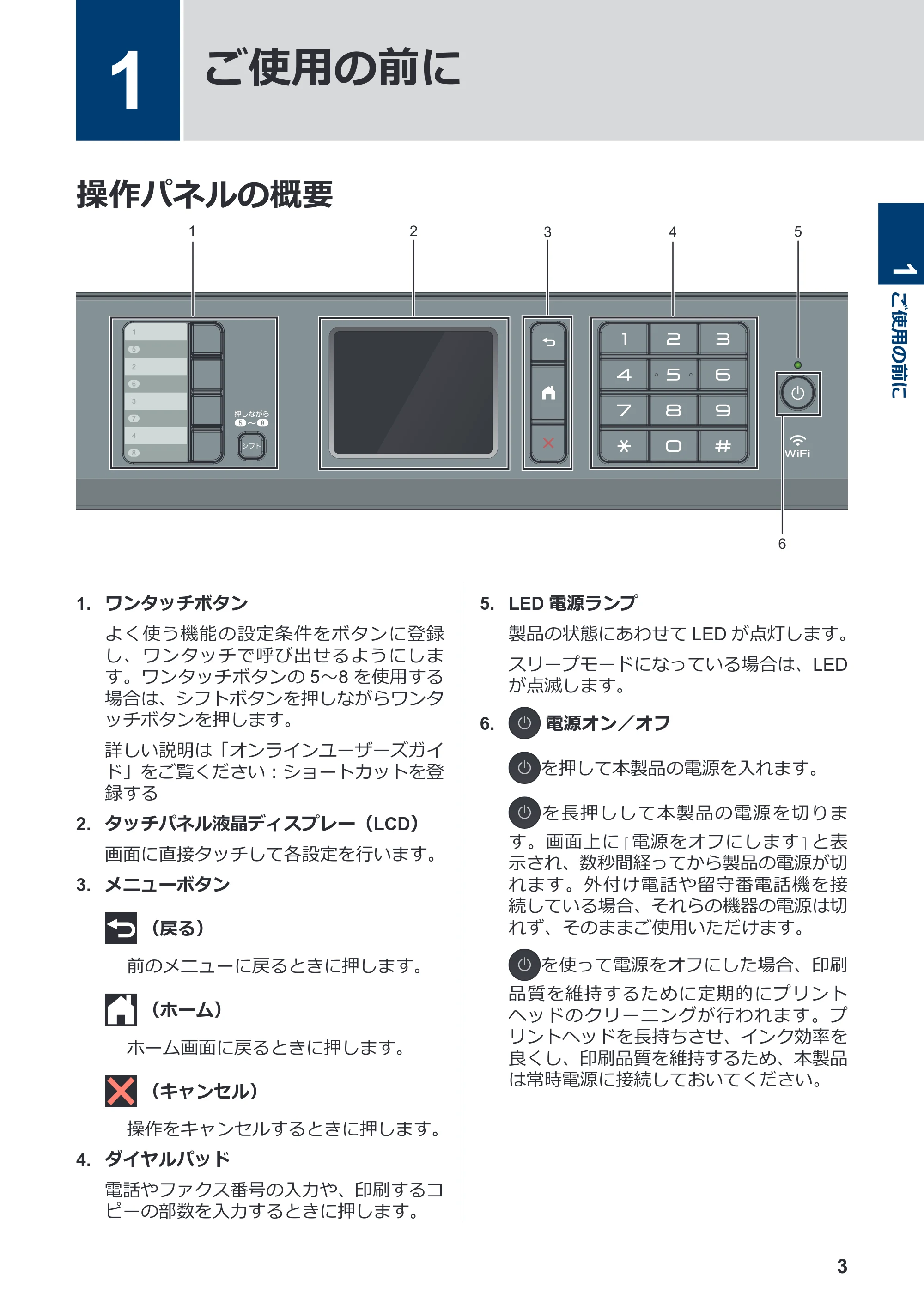 ブラザー MFC-J6583CDW かんたん操作ガイド — 1 ご使用の前に — 原本ページ — 4ページ
