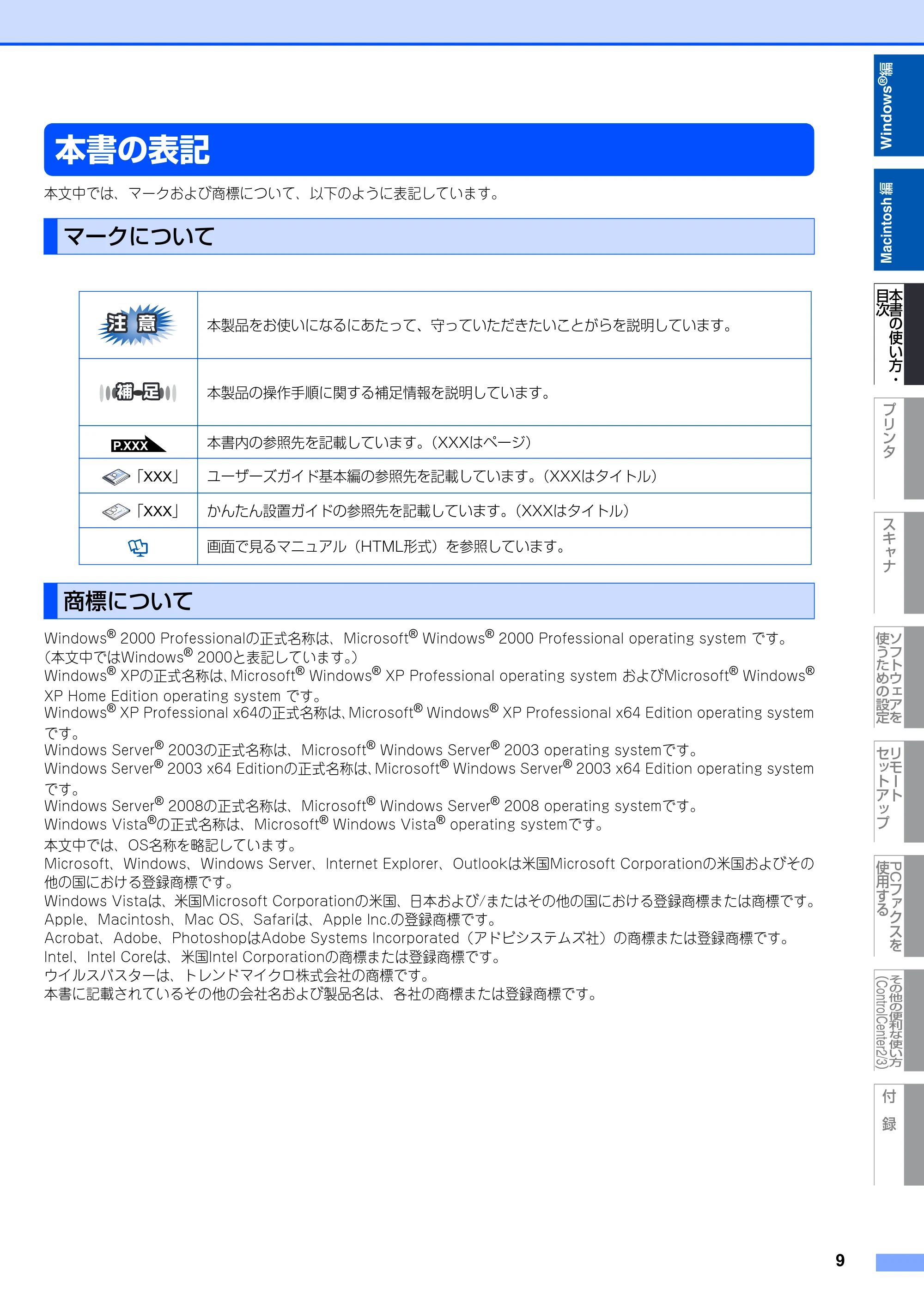 ブラザー DCP-9010CN / MFC-9120CN ユーザーズガイド ～応用編～ — 原本ページ — 10ページ