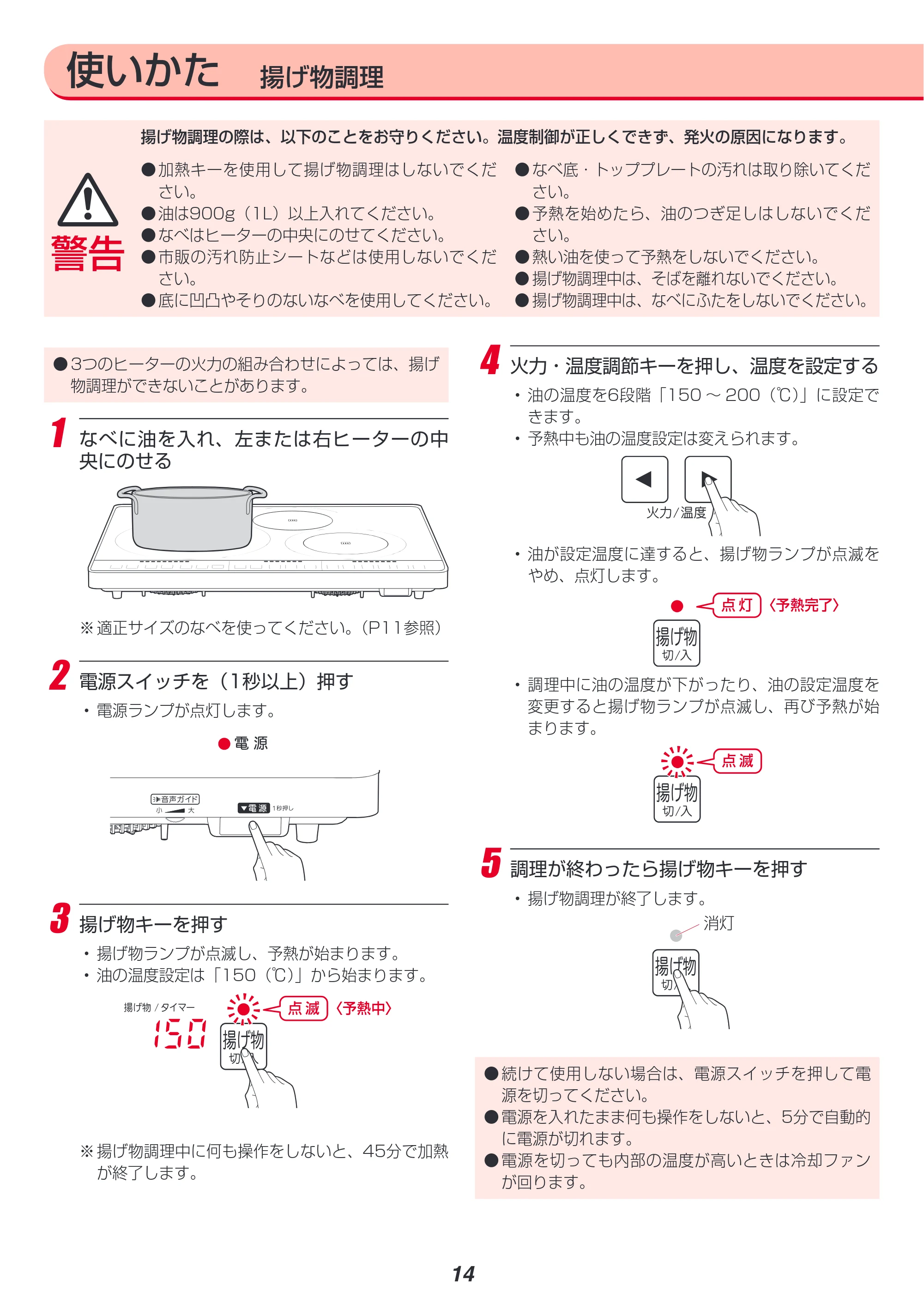 アイリスオーヤマ IHC-S324 取扱説明書 — 原本ページ — 14ページ