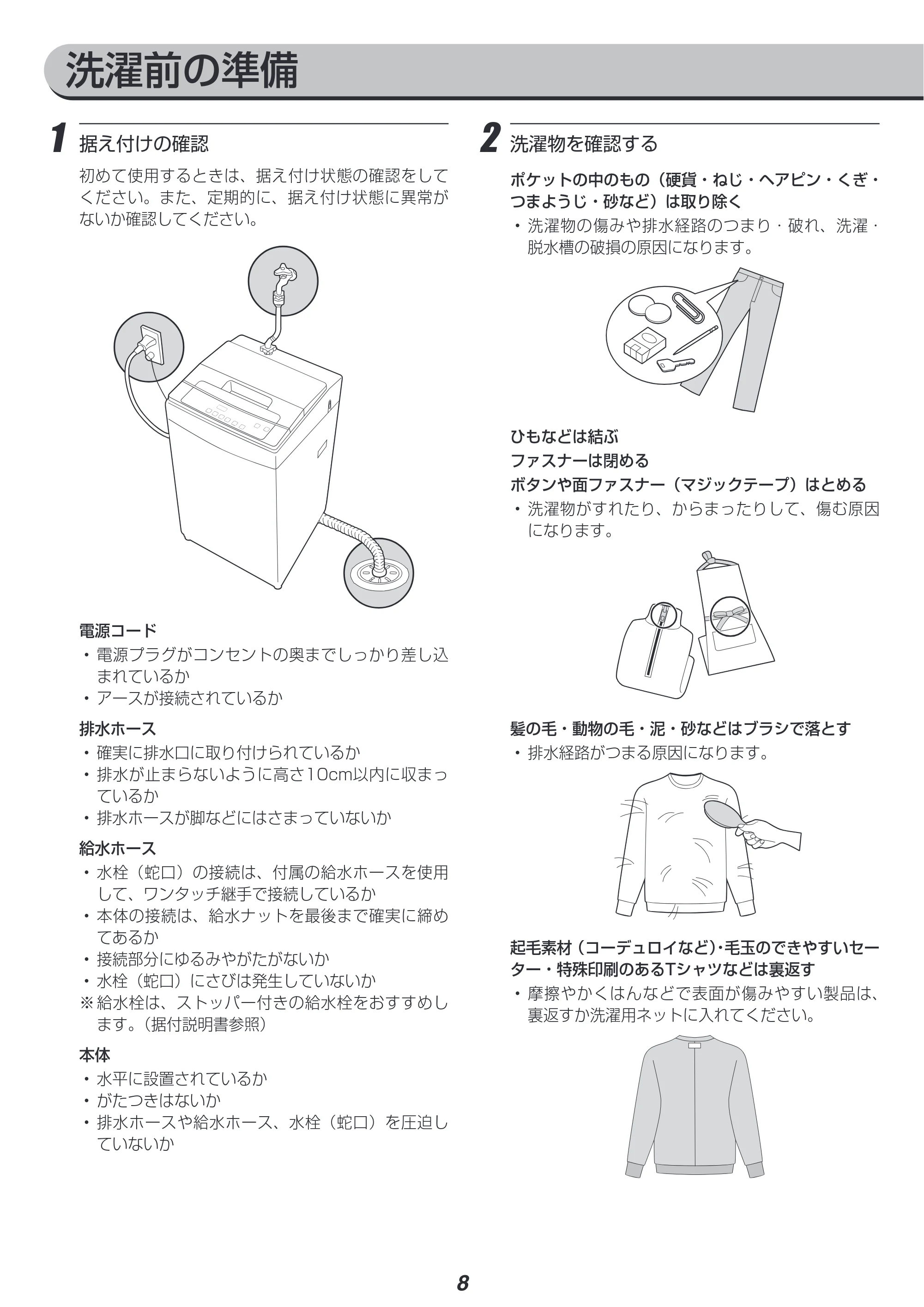 アイリスオーヤマ IAW-T602E 取扱説明書 — 原本ページ — 8ページ