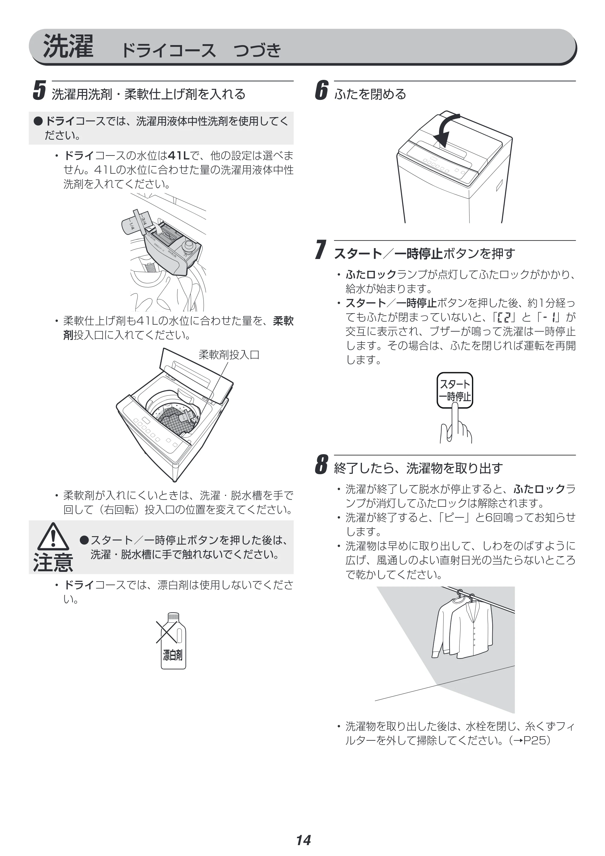 アイリスオーヤマ IAW-T602E 取扱説明書 — 原本ページ — 14ページ