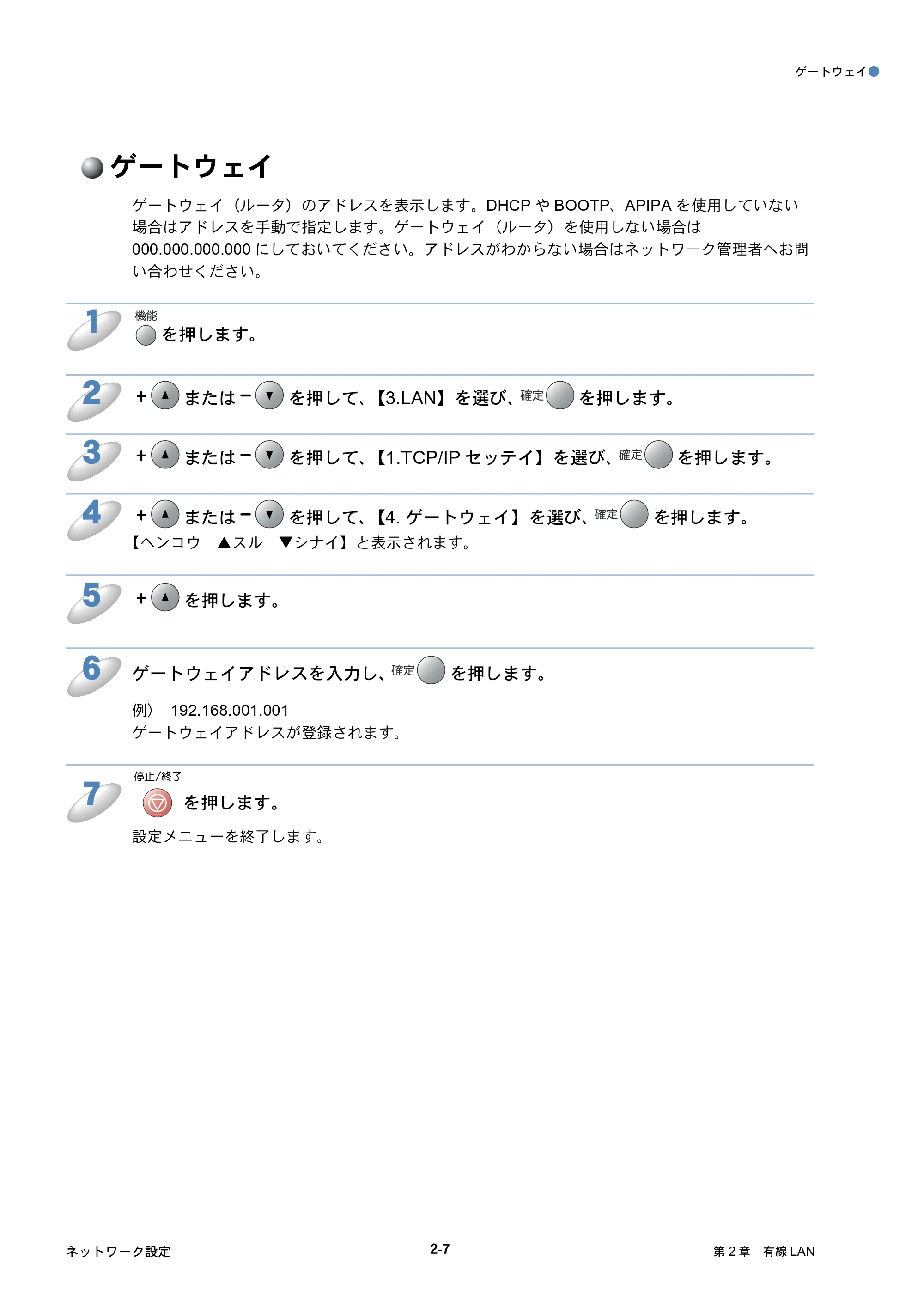 ブラザー DCP-315CN ネットワーク取扱説明書 — ゲートウェイ — 原本ページ — 24ページ