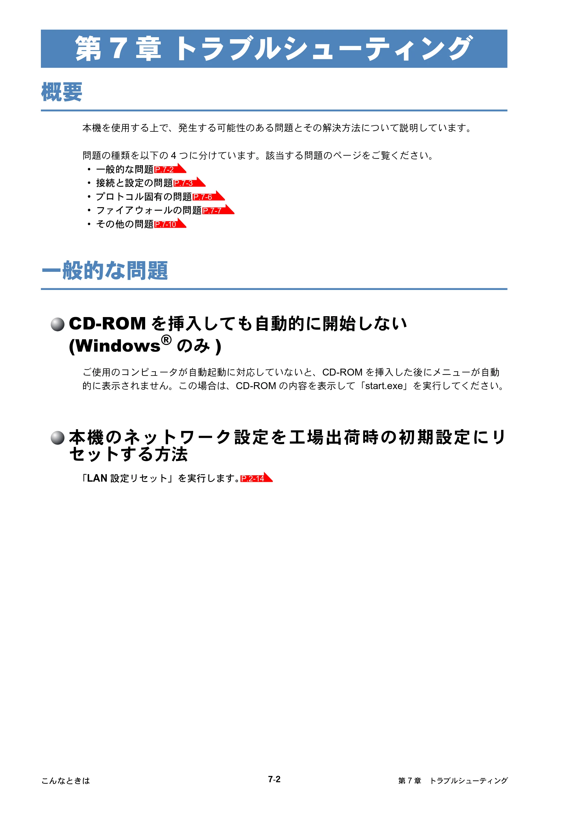 ブラザー DCP-315CN ネットワーク取扱説明書 — 第7章 トラブルシューティング — 原本ページ — 55ページ