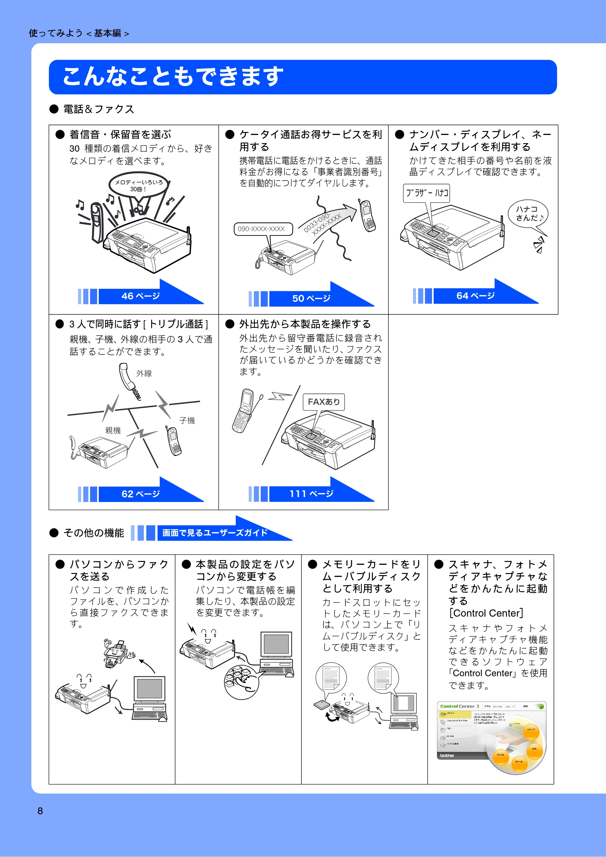 ブラザー MFC-630CD / MFC-630CDW 取扱説明書(本体) — こんなこともできます — 原本ページ — 10ページ