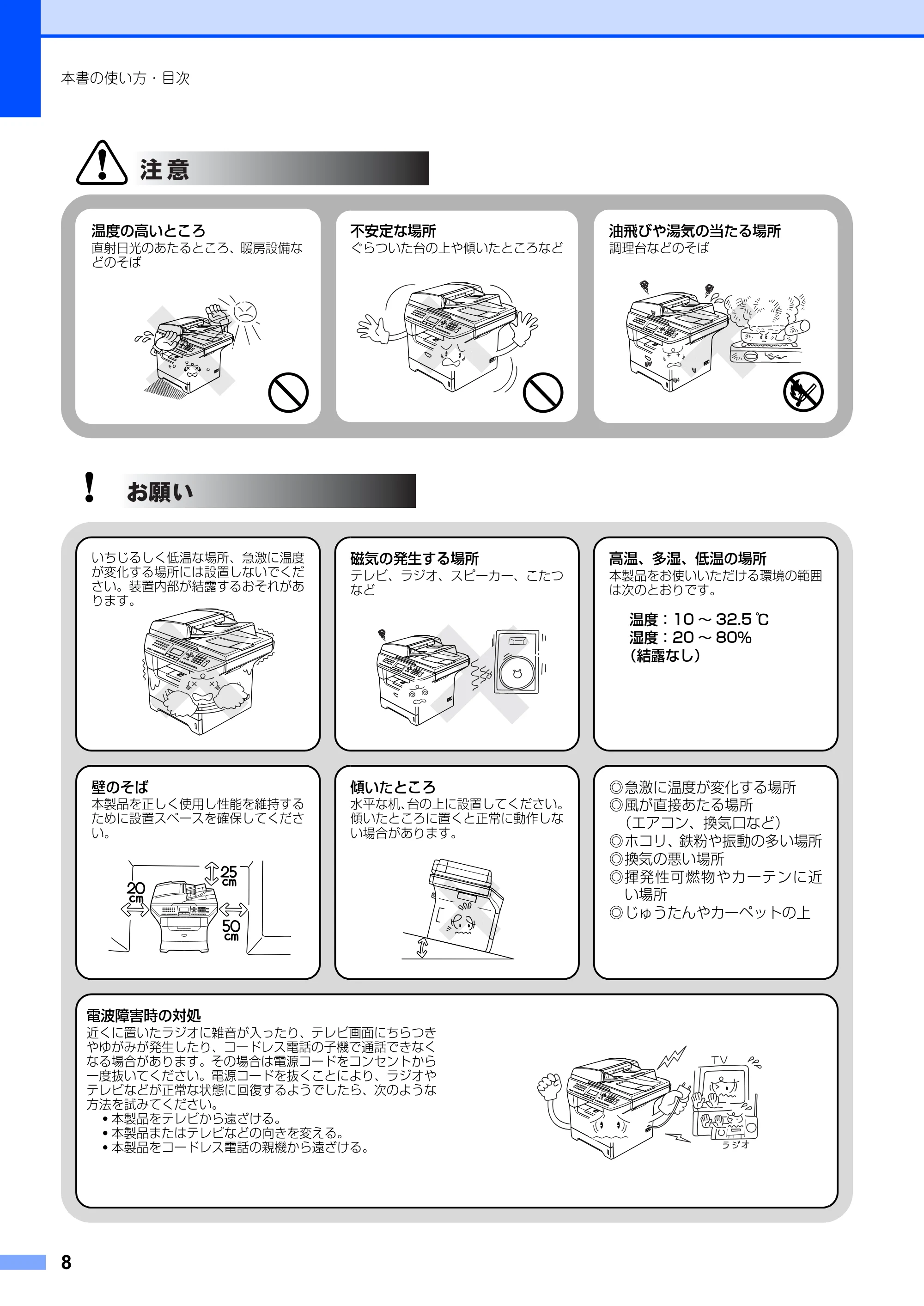 ブラザー MFC-8660DN / MFC-8870DW 取扱説明書（本体） — 原本ページ — 8ページ