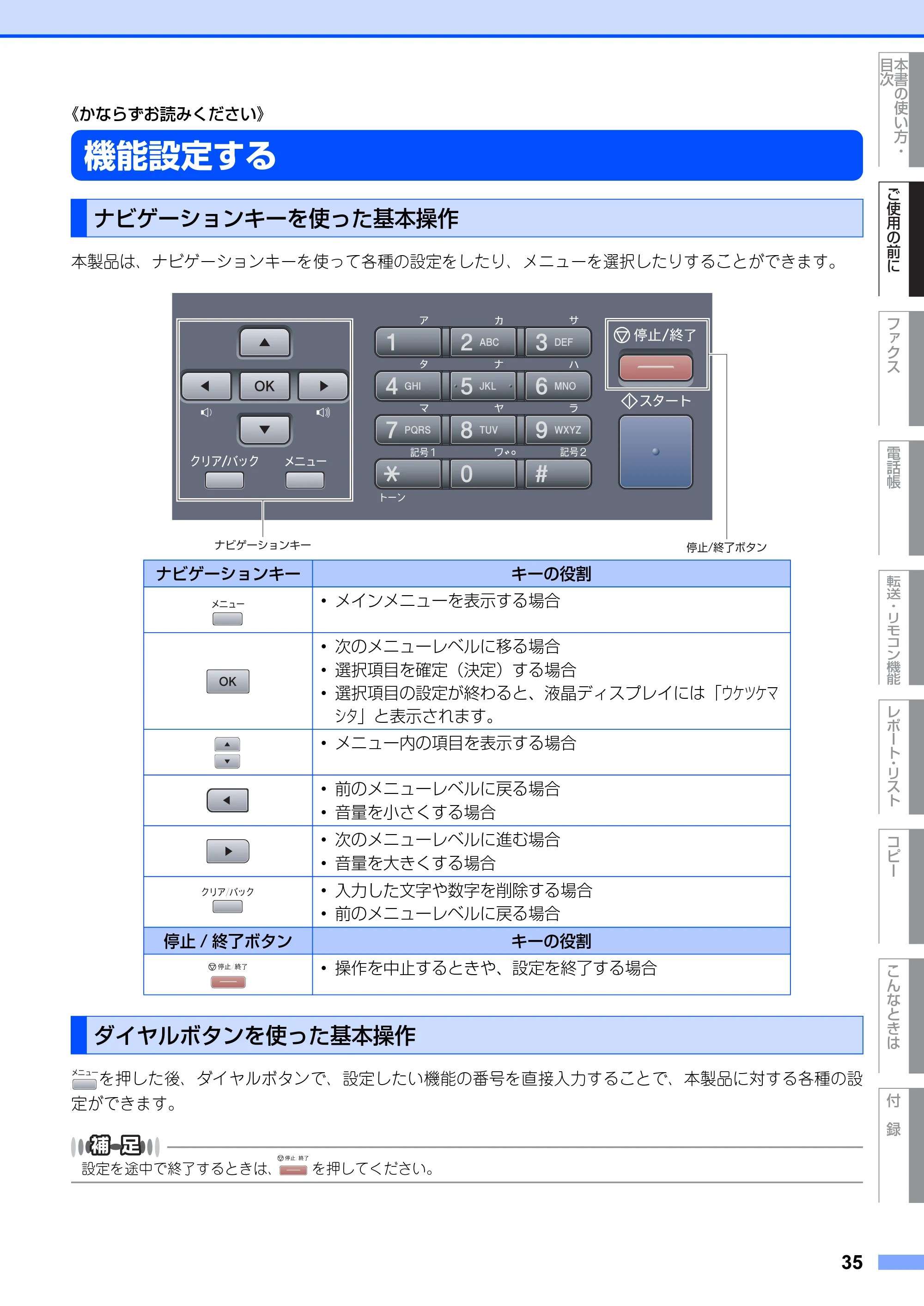 ブラザー MFC-8660DN / MFC-8870DW 取扱説明書（本体） — 機能設定する — 原本ページ — 35ページ