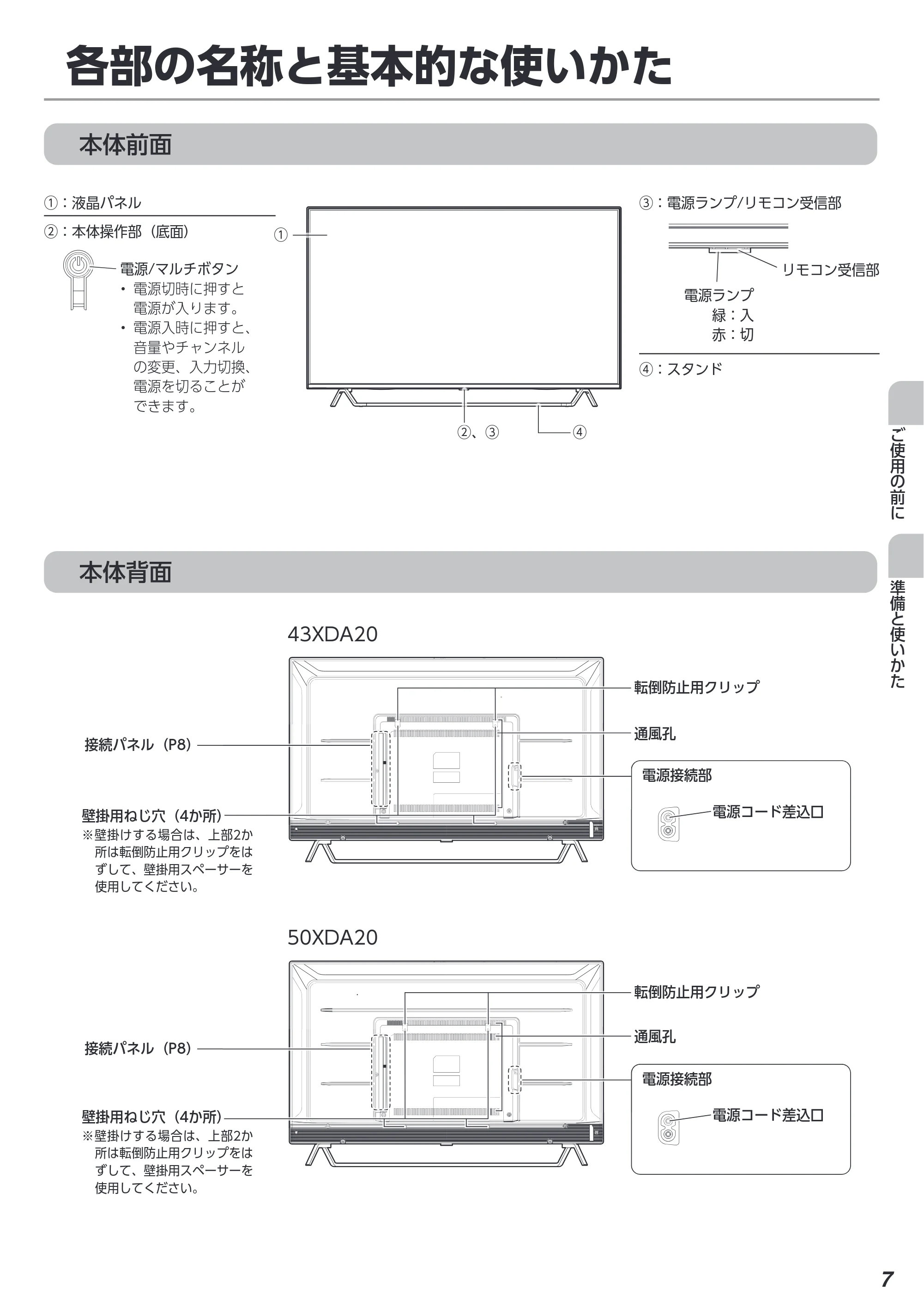 アイリスオーヤマ XDA20 取扱説明書 — 原本ページ — 7ページ