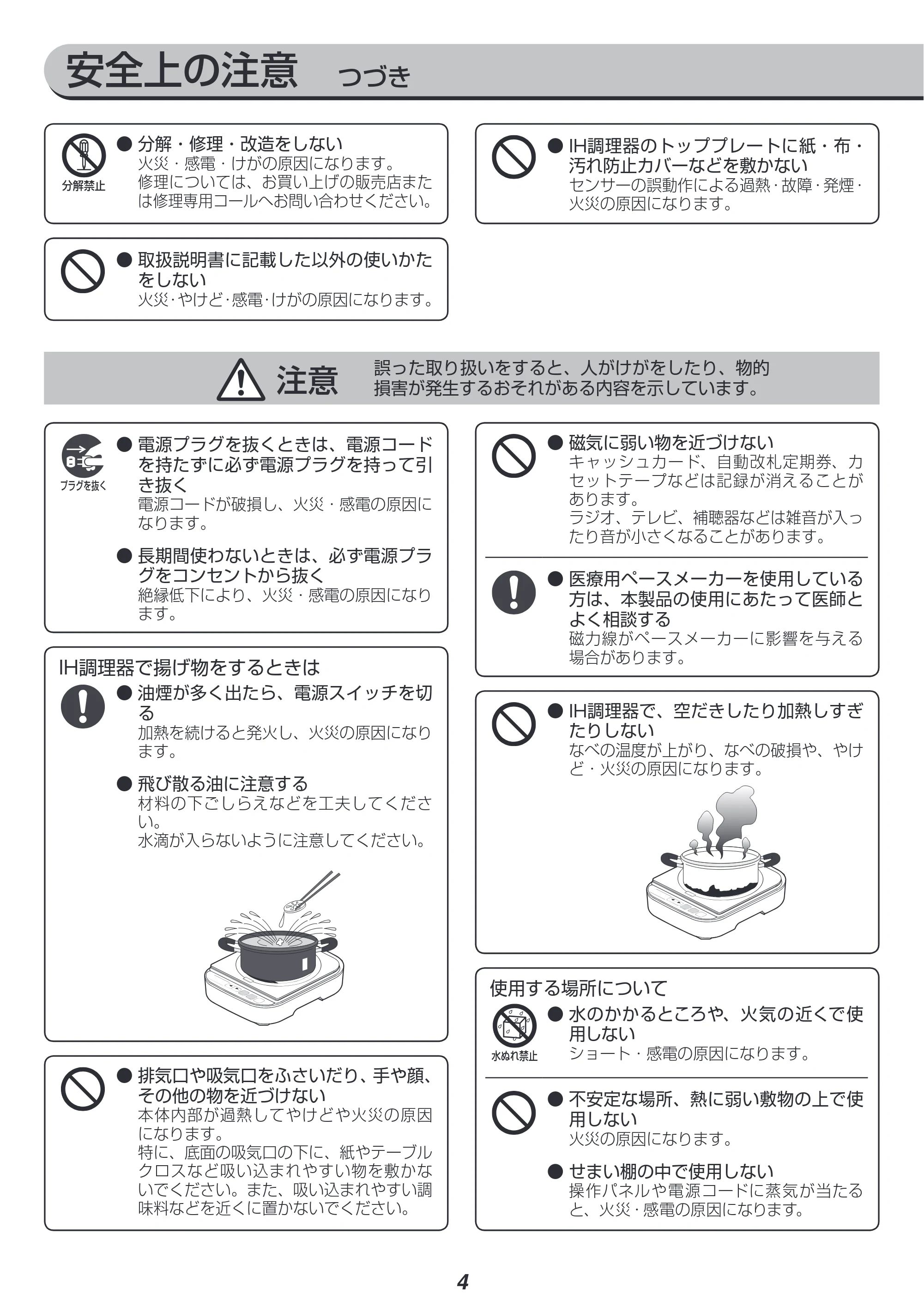 アイリスオーヤマ KRC-ID30 取扱説明書 — 原本ページ — 4ページ