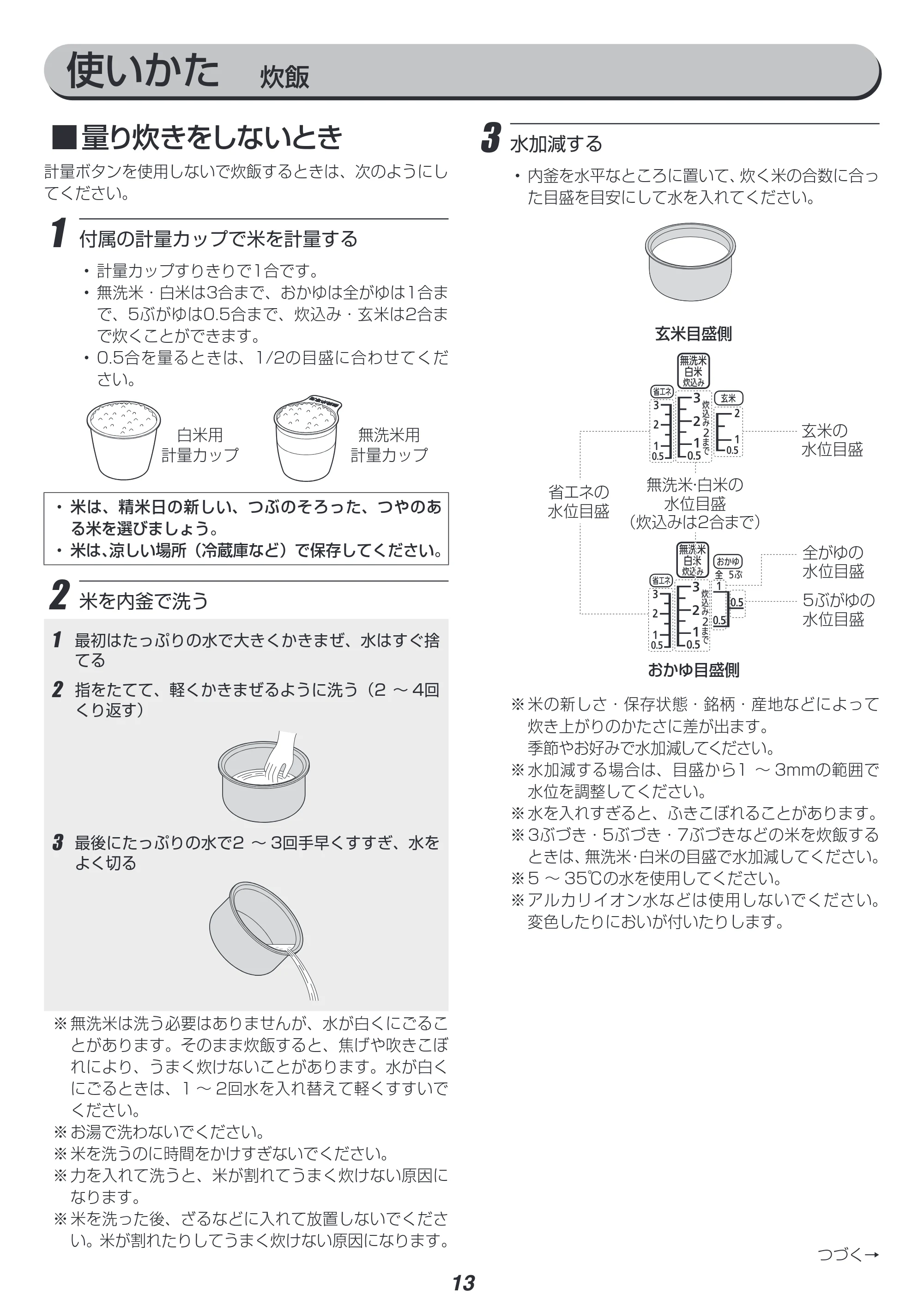 アイリスオーヤマ KRC-ID30 取扱説明書 — 原本ページ — 13ページ
