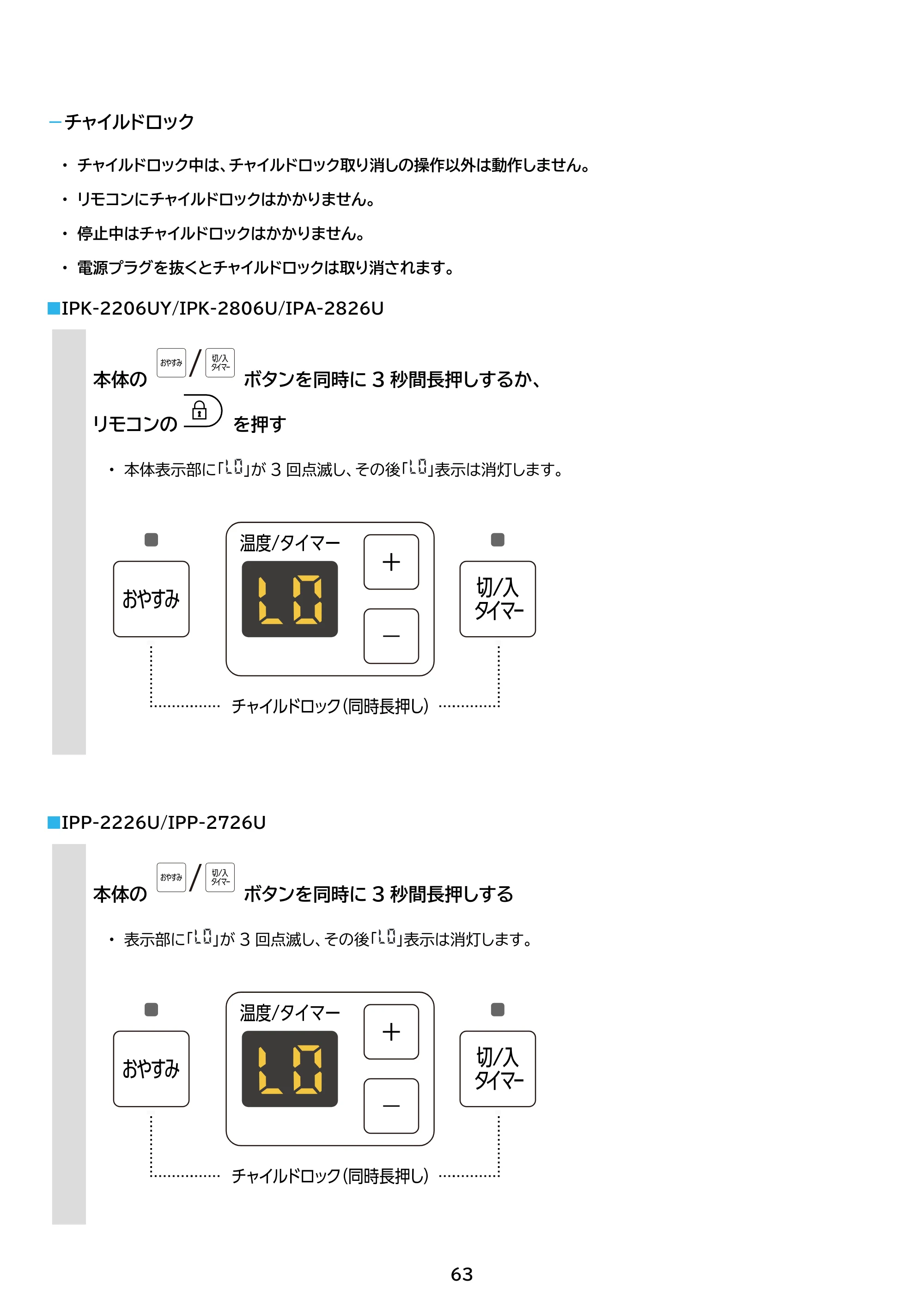 アイリスオーヤマ IPP-2226U 取扱説明書 — 原本ページ — 63ページ