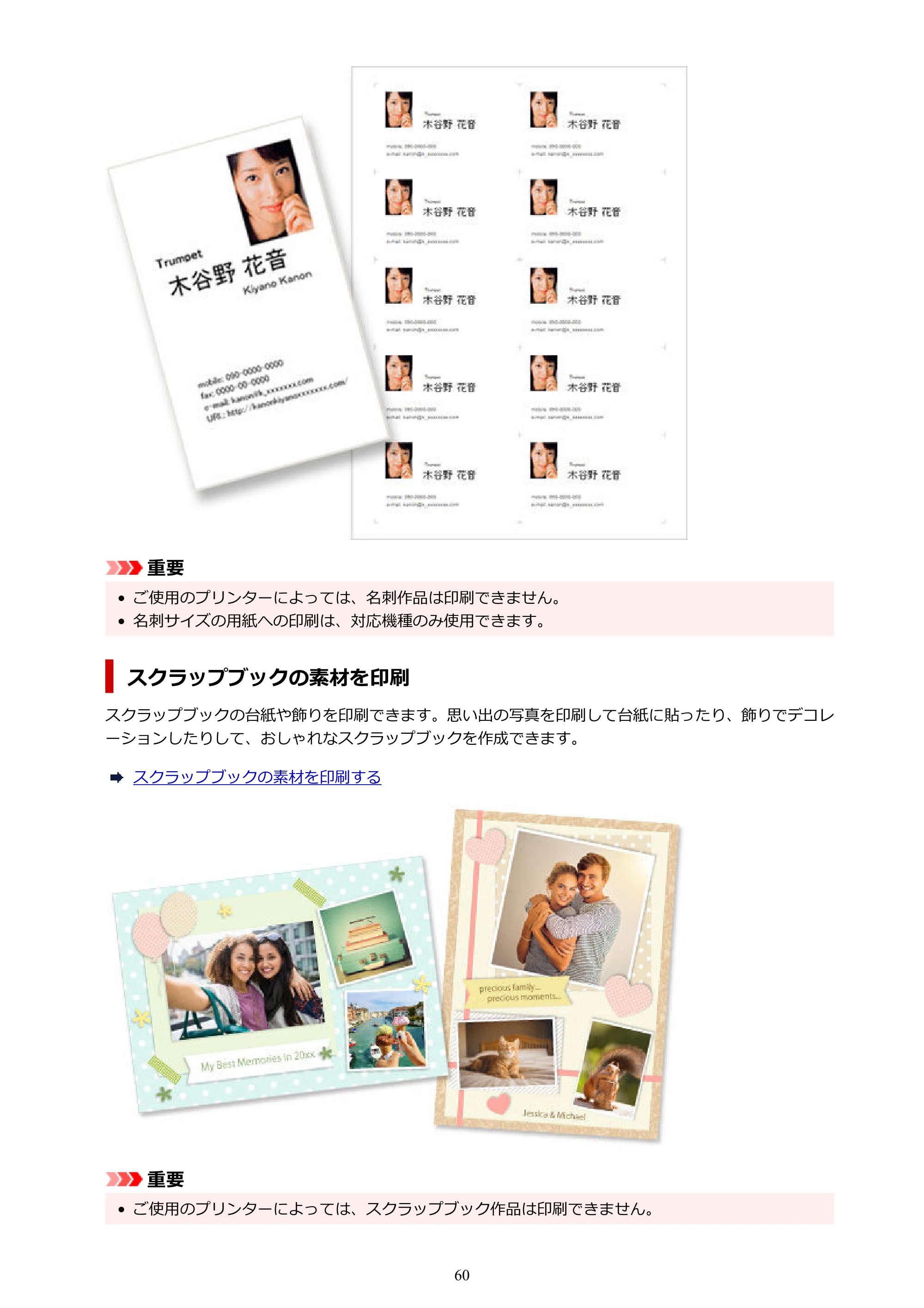 キヤノン PRO-1100 / PRO-2100 / PRO-4100 Easy-PhotoPrint Editor用ガイド（Windows／Mac）2026年1月15日更新（PDF：6.30MB） — 原本ページ — 60ページ