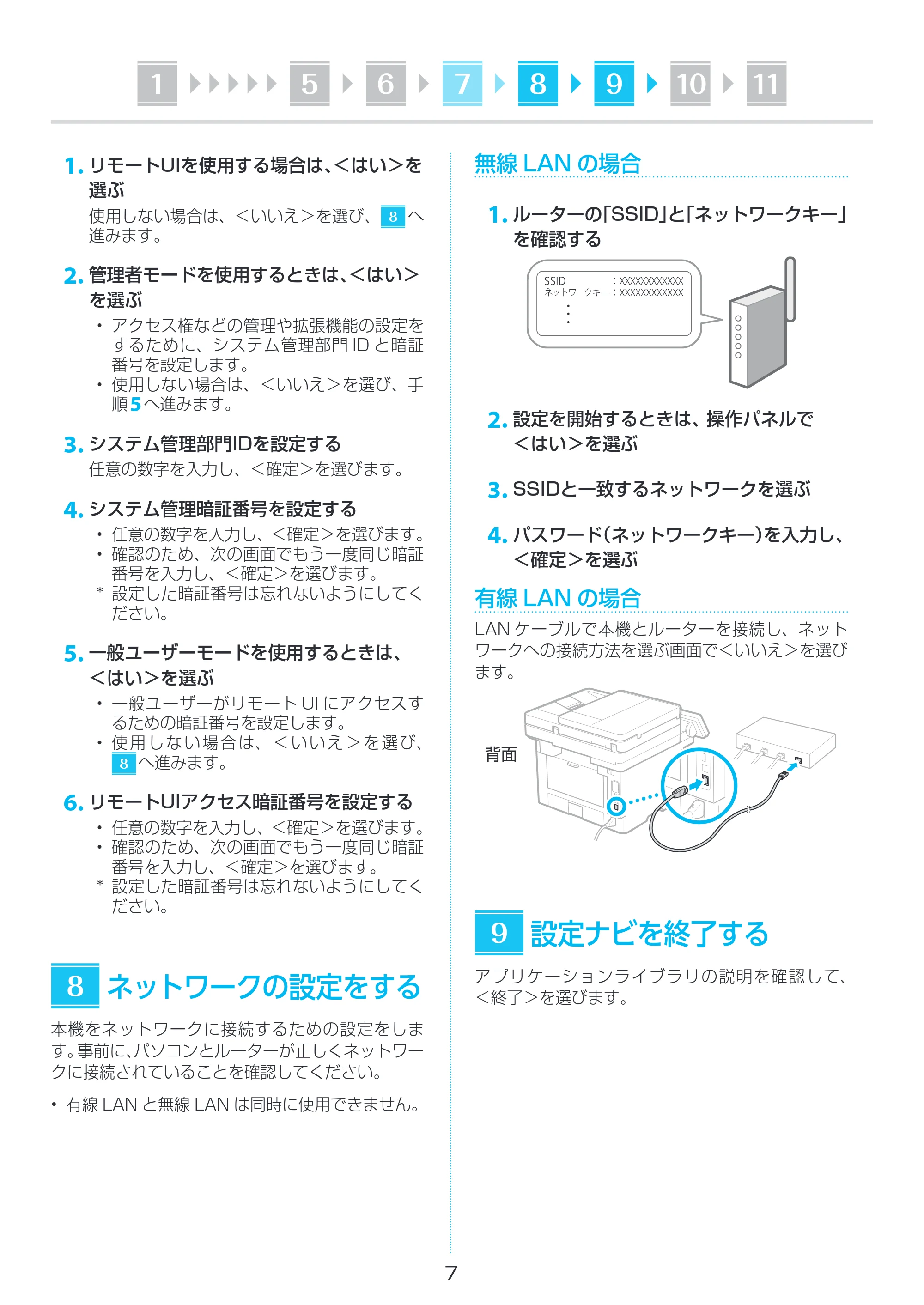 キヤノン MF467dw セットアップガイド 2023年5月25日掲載(PDF:1.78MB) — 原本ページ — 7ページ