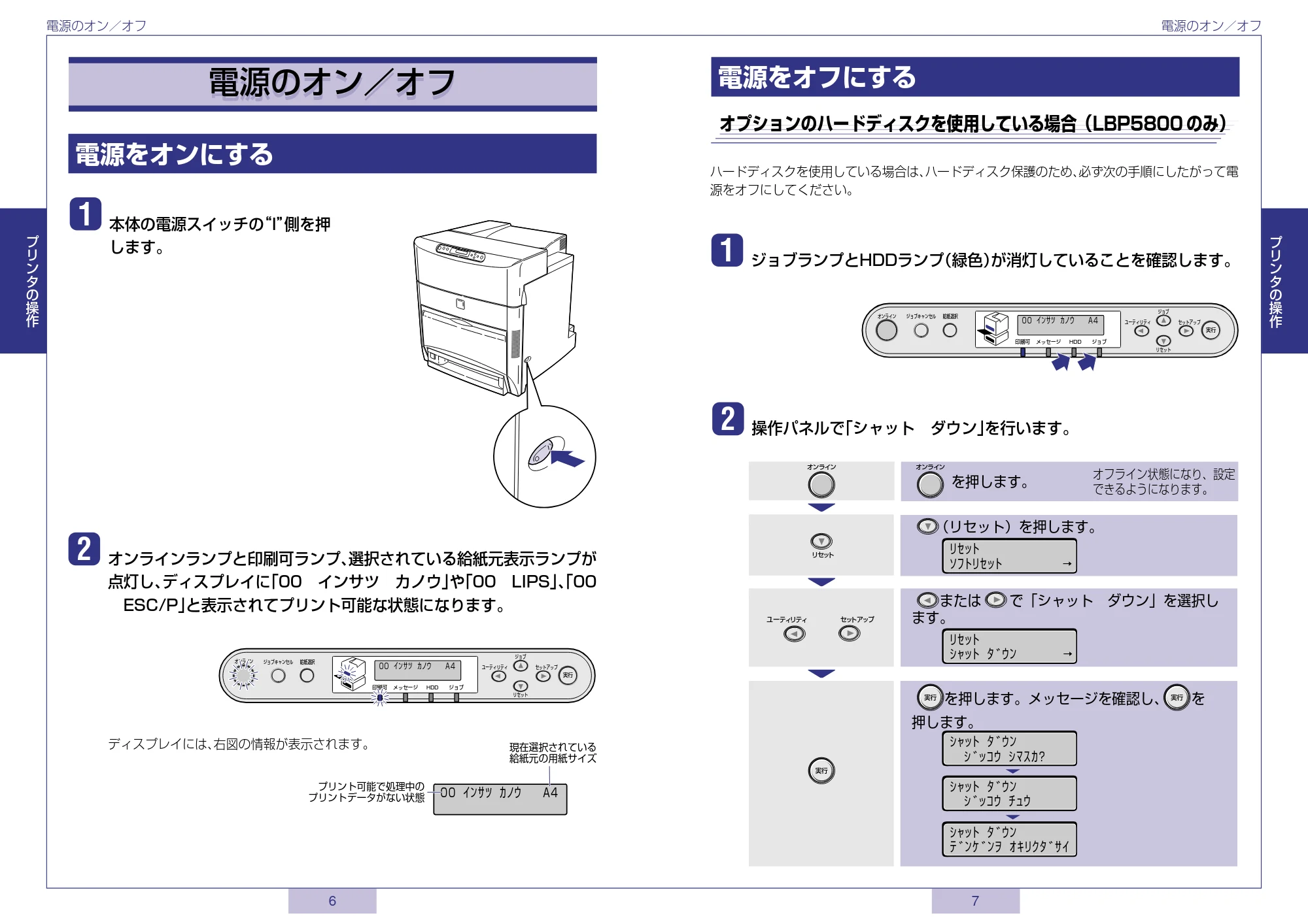 キヤノン LBP5800/5700 かんたん操作ガイド 2006年5月25日更新 (PDF形式/3.22Mバイト) — 原本ページ — 4ページ