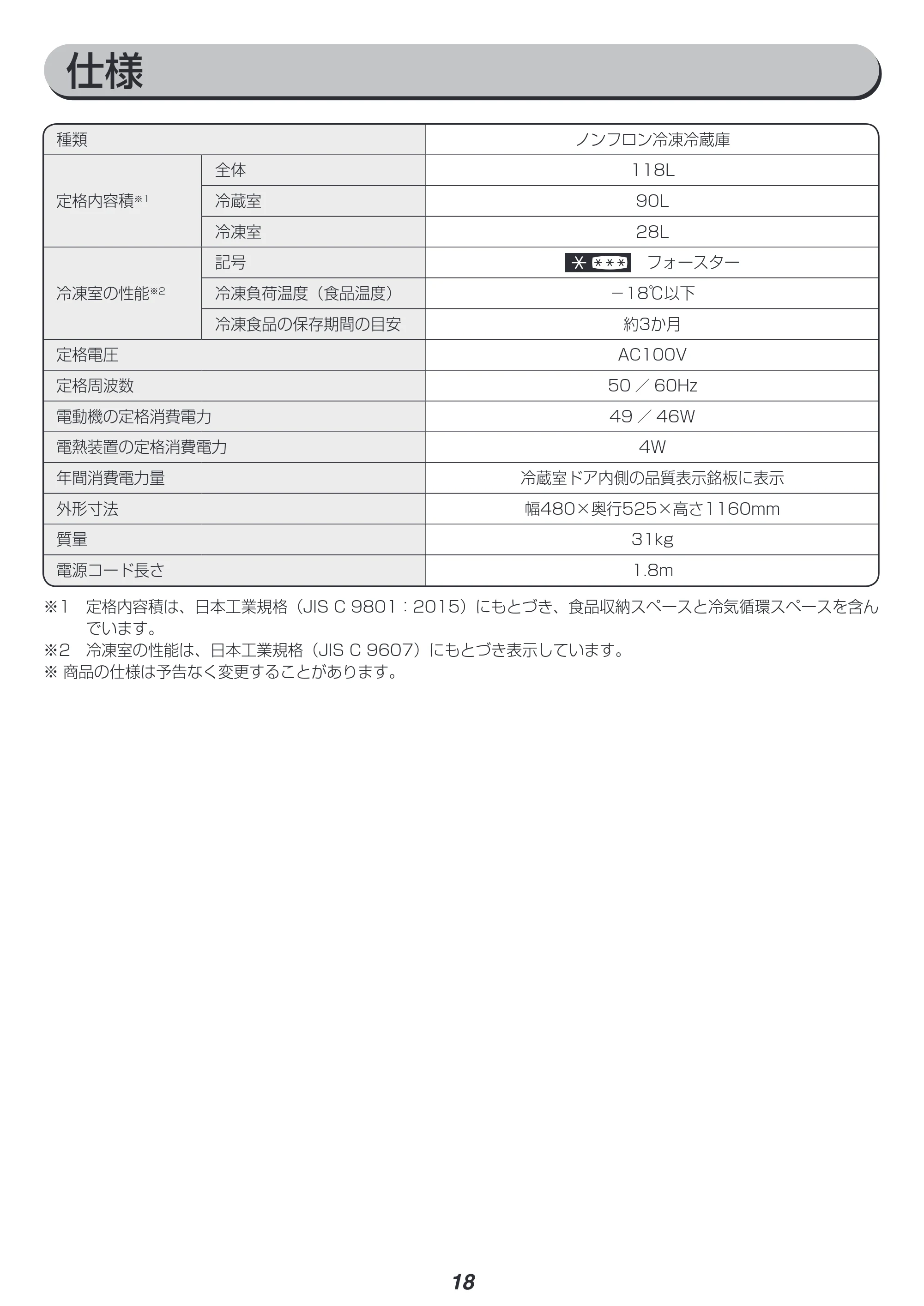 アイリスオーヤマ AF118 取扱説明書 — 原本ページ — 18ページ
