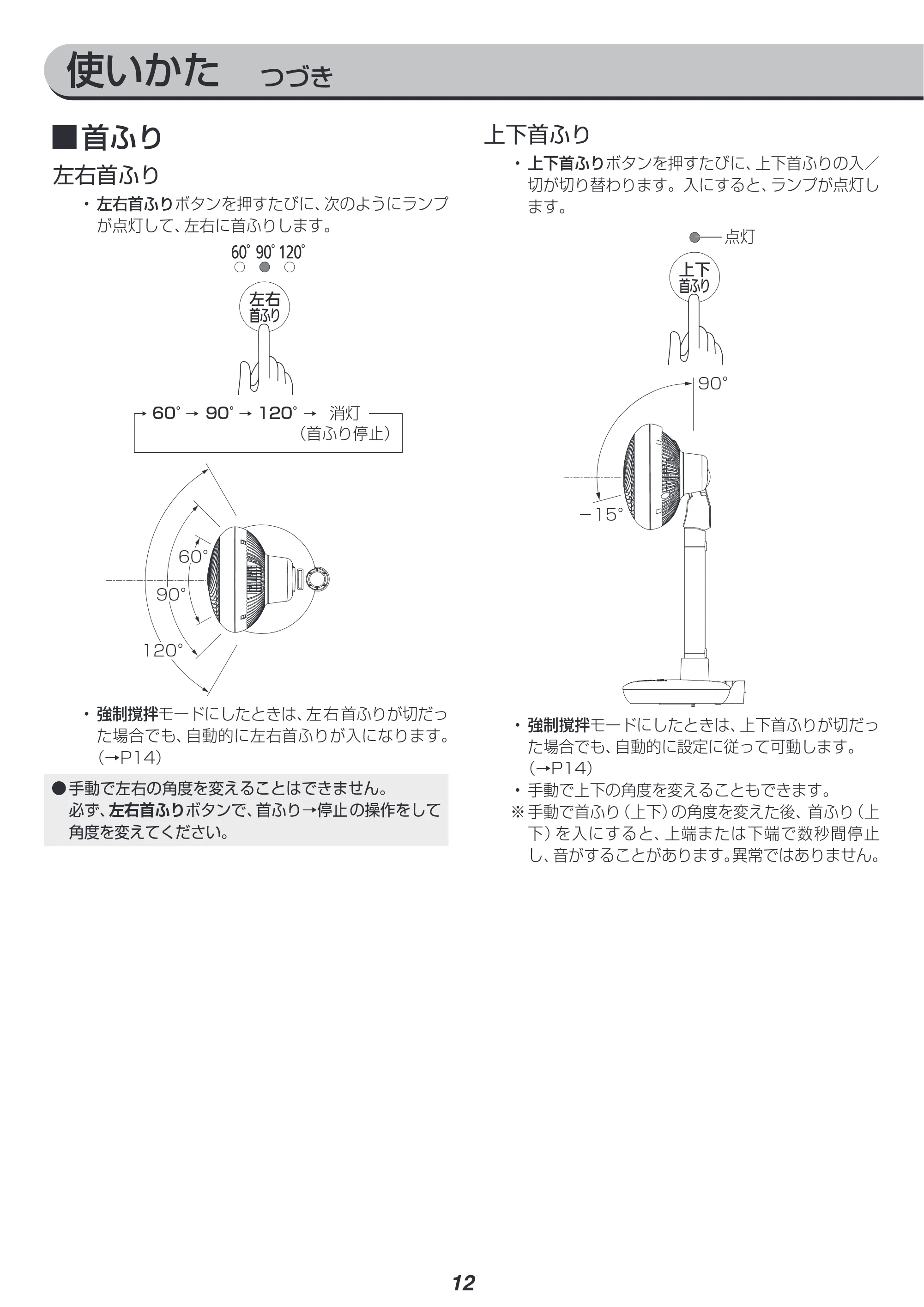 アイリスオーヤマ STF-DC15TC 取扱説明書 — 原本ページ — 12ページ