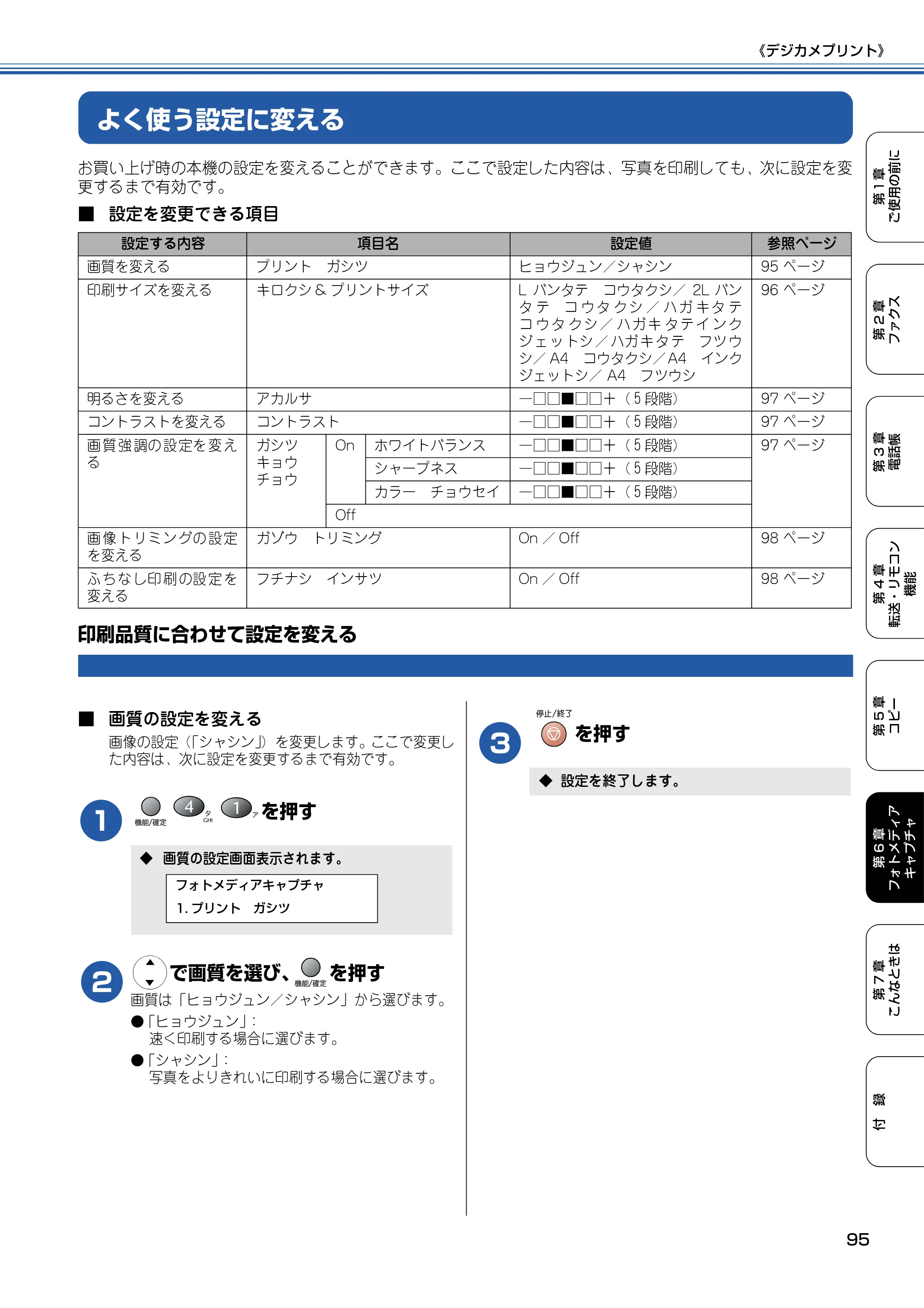 ブラザー MFC-410CN 取扱説明書（本体） — よく使う設定に変える — 原本ページ — 96ページ