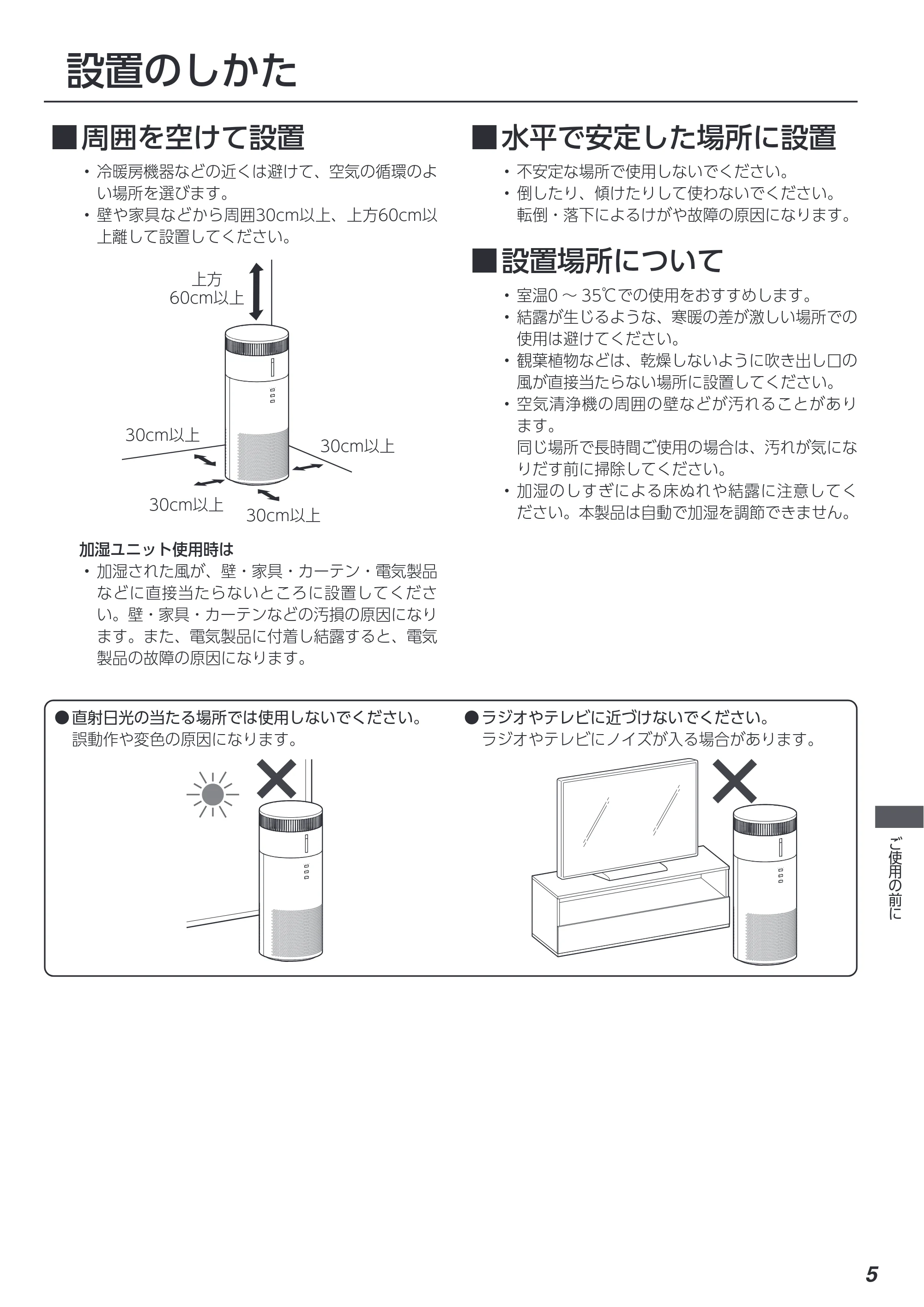 アイリスオーヤマ KAP-SH301 取扱説明書 — 原本ページ — 5ページ