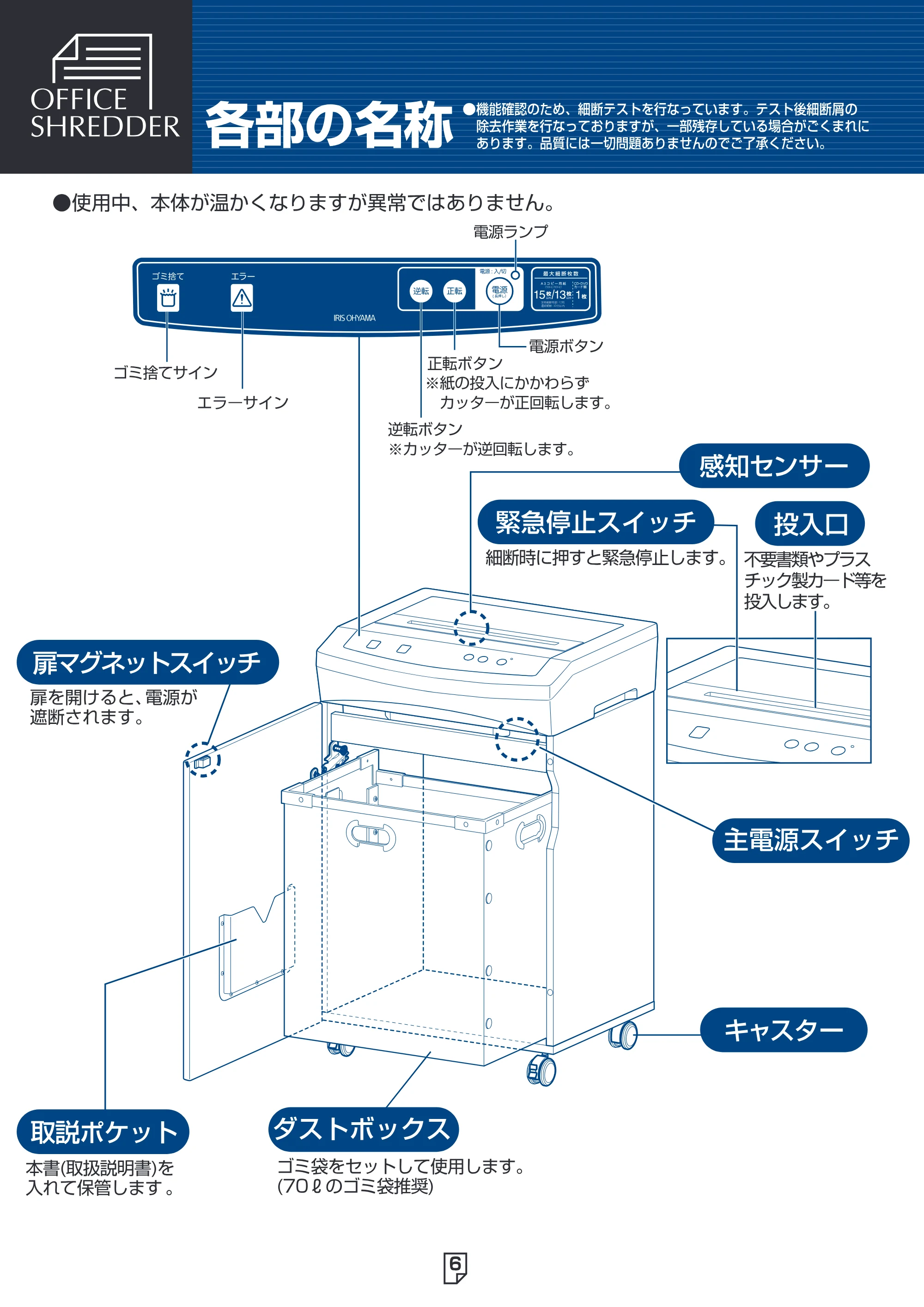 アイリスオーヤマ OF315 取扱説明書 — 原本ページ — 7ページ