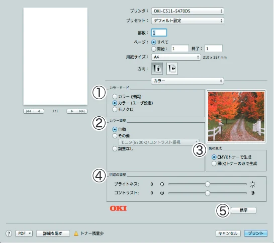 沖電気 C301dn / C312dn / C511dn ユーザーズマニュアル セットアップと使いかた編 言語 : 日本語 ac1 (サイズ: 32.7 MB) — 3 章 印 刷 す る — 図版 79-4 — 79ページ