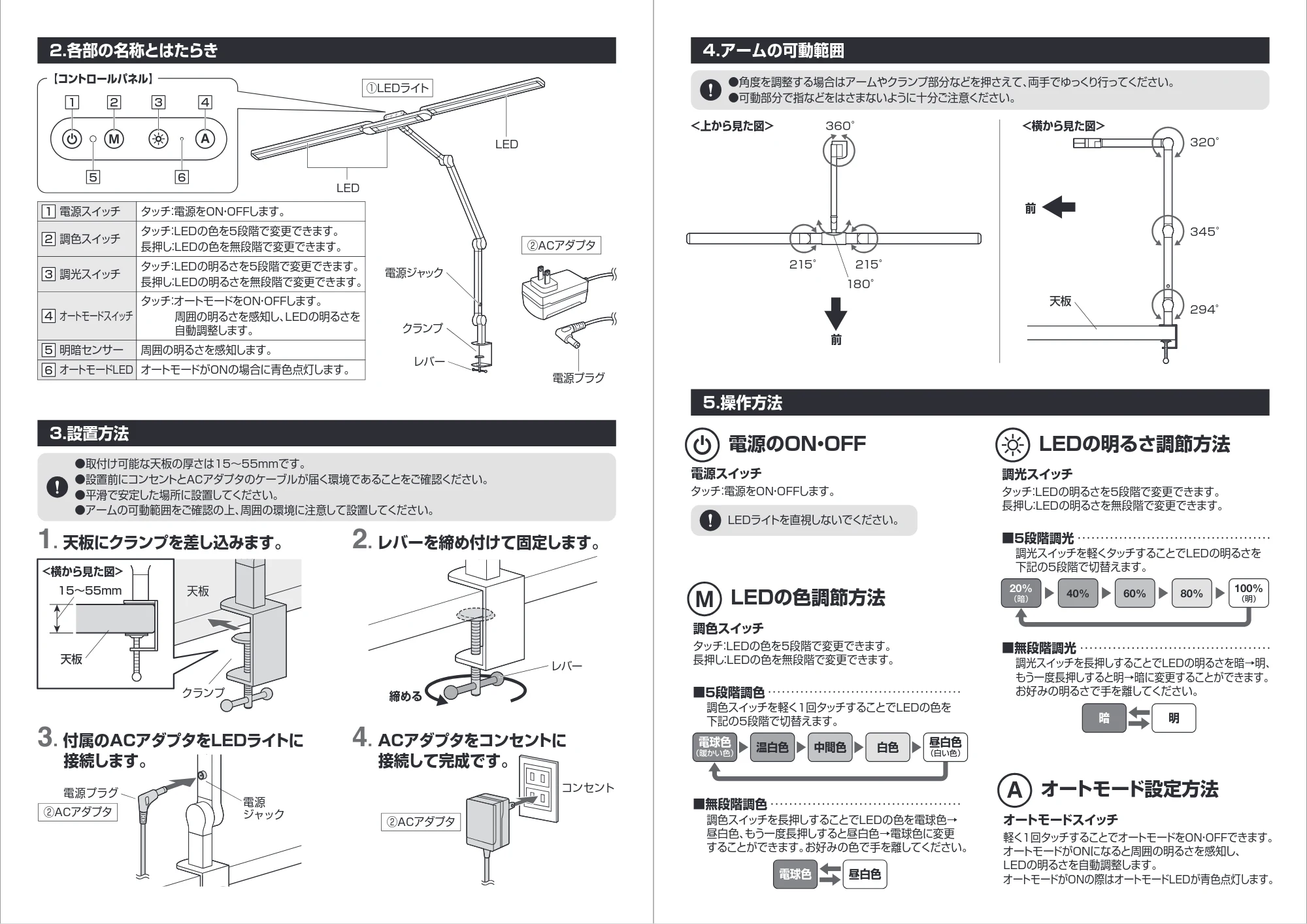 サンワサプライ 800-LED079 取扱説明書 — 原本ページ — 2ページ